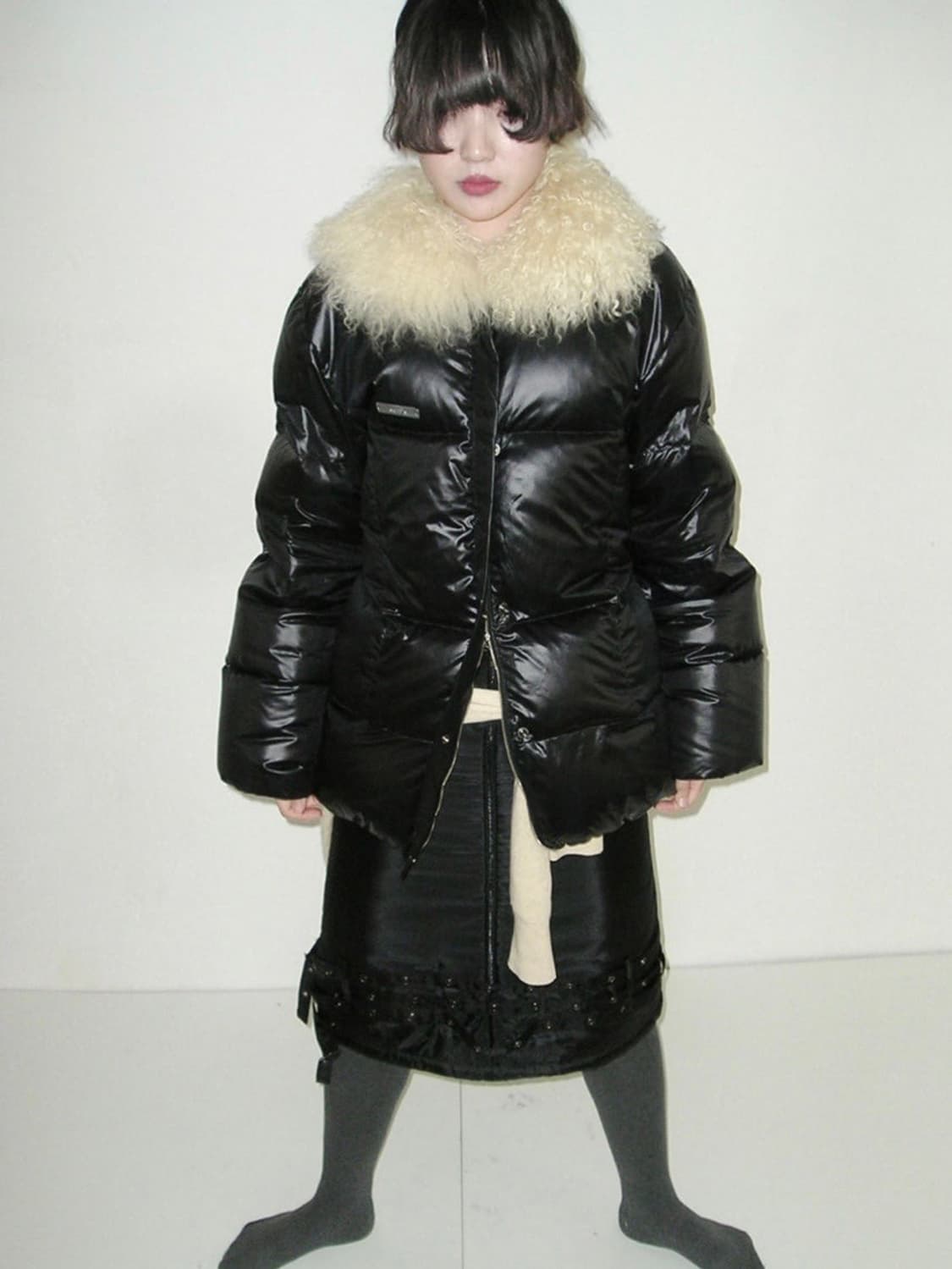 에옹쓰 타이어벨 패딩 스커트 2size 상품이미지2