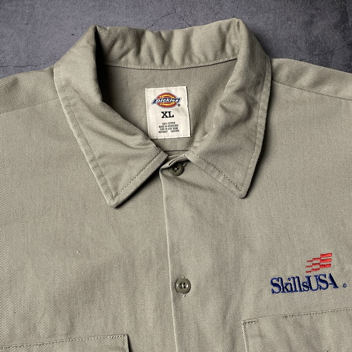 DICKIES 디키즈 빈티지 베이지 플랩포켓 워크 셔츠 A00900 상품이미지2