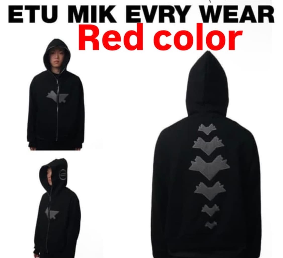Etumikevrywear 후드집업 레드컬러 상품이미지1