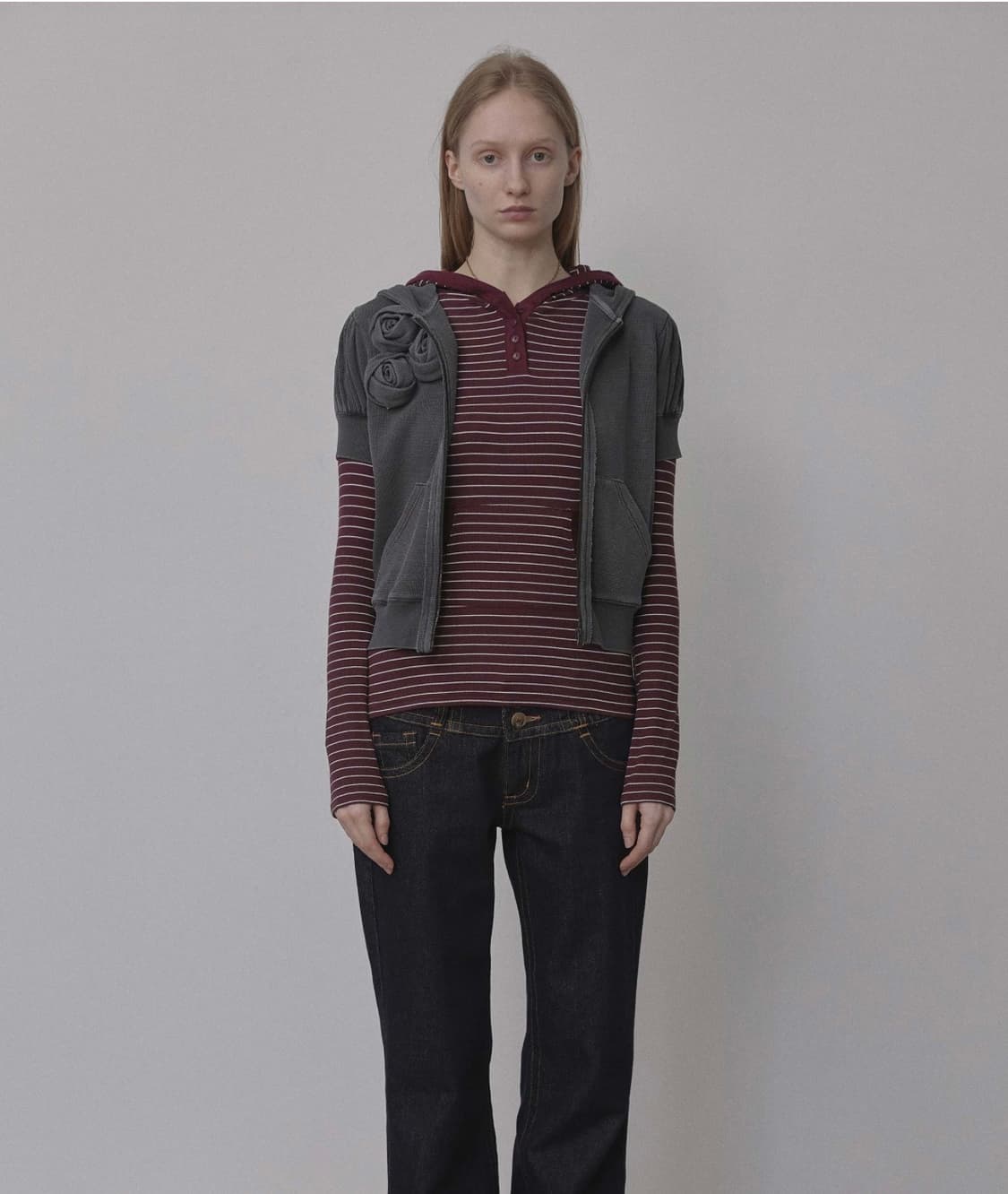 스컬프터 스트라이프 후디 상품이미지1