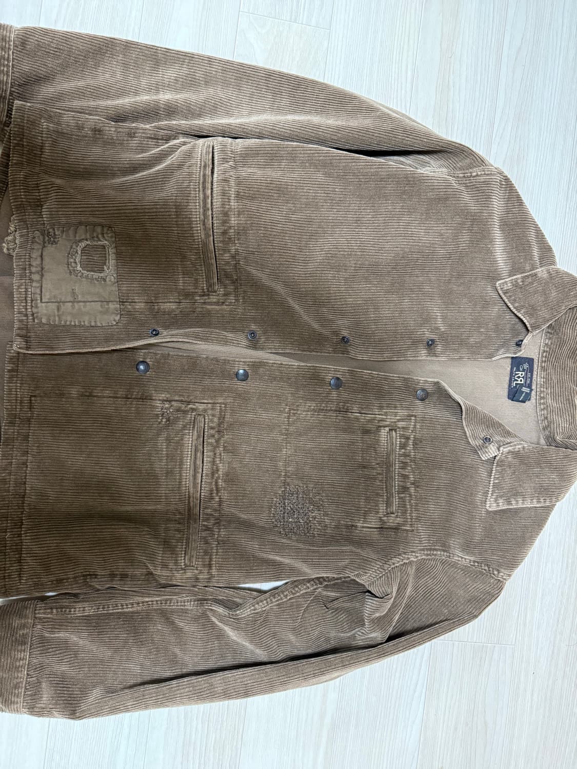 더블알엘 리페어 코듀로이 오버셔츠 m사이즈 상품이미지2