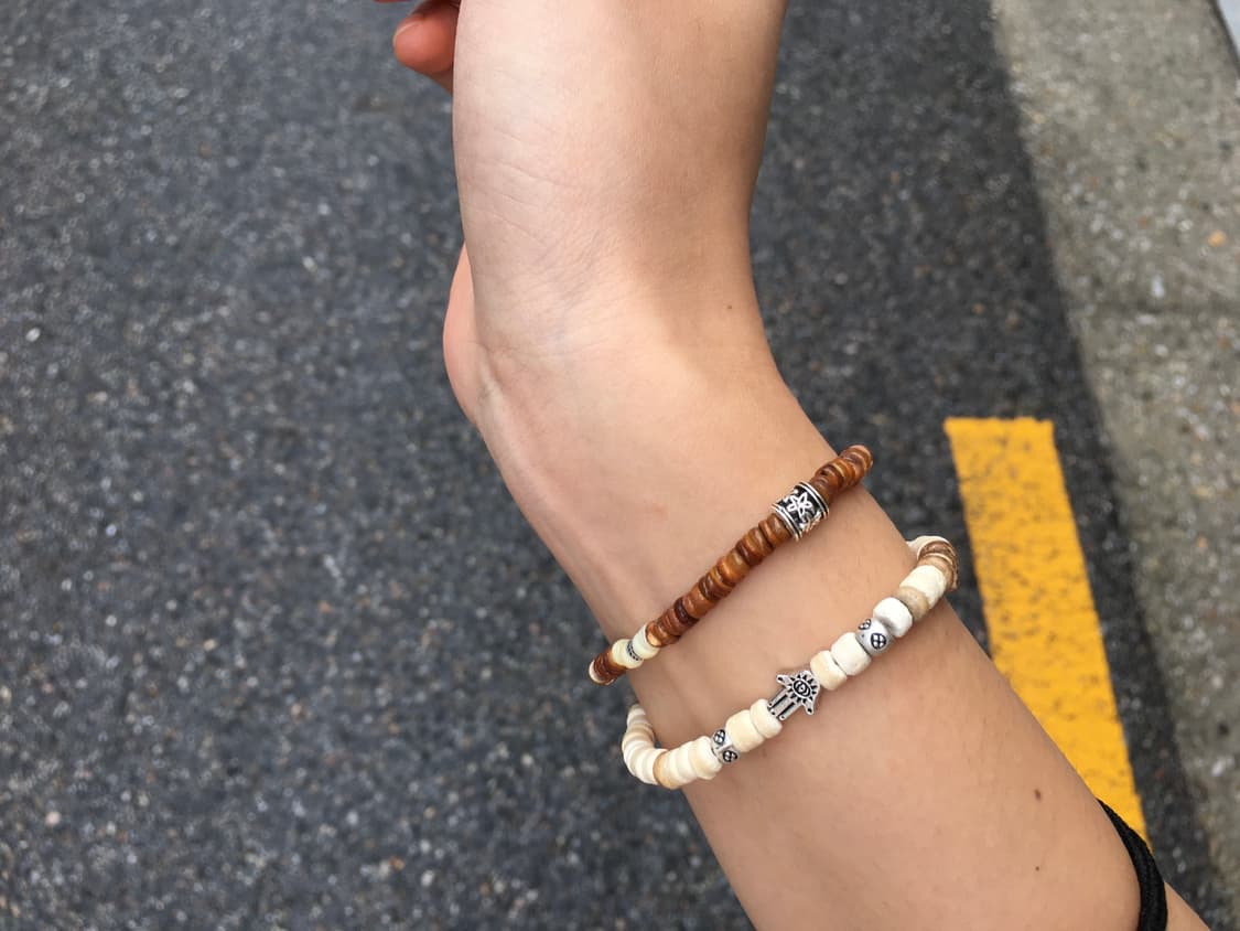 white wood bracelet 상품이미지2