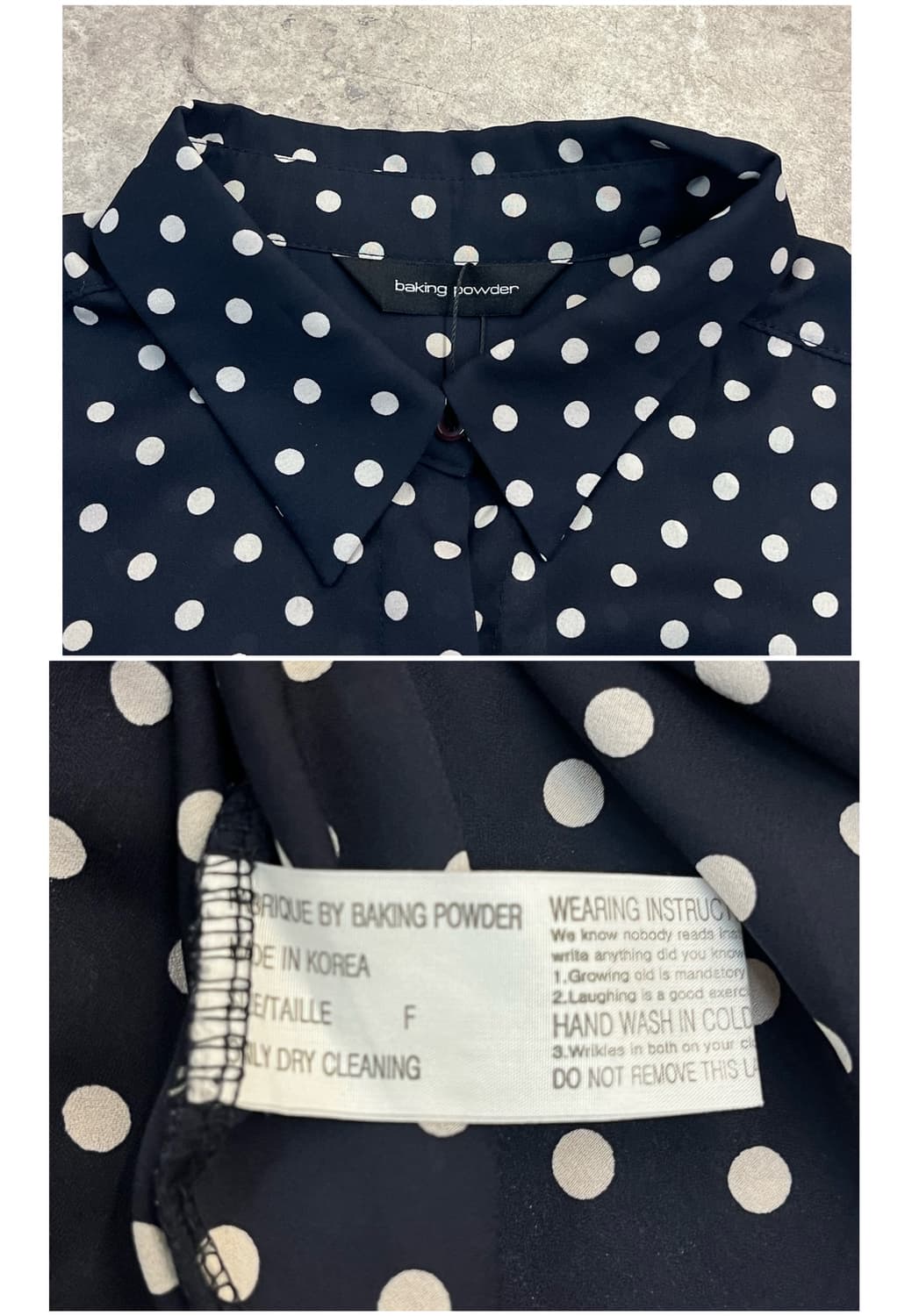 빈티지 도트 블라우스 블랙 #csz3656 상품이미지4