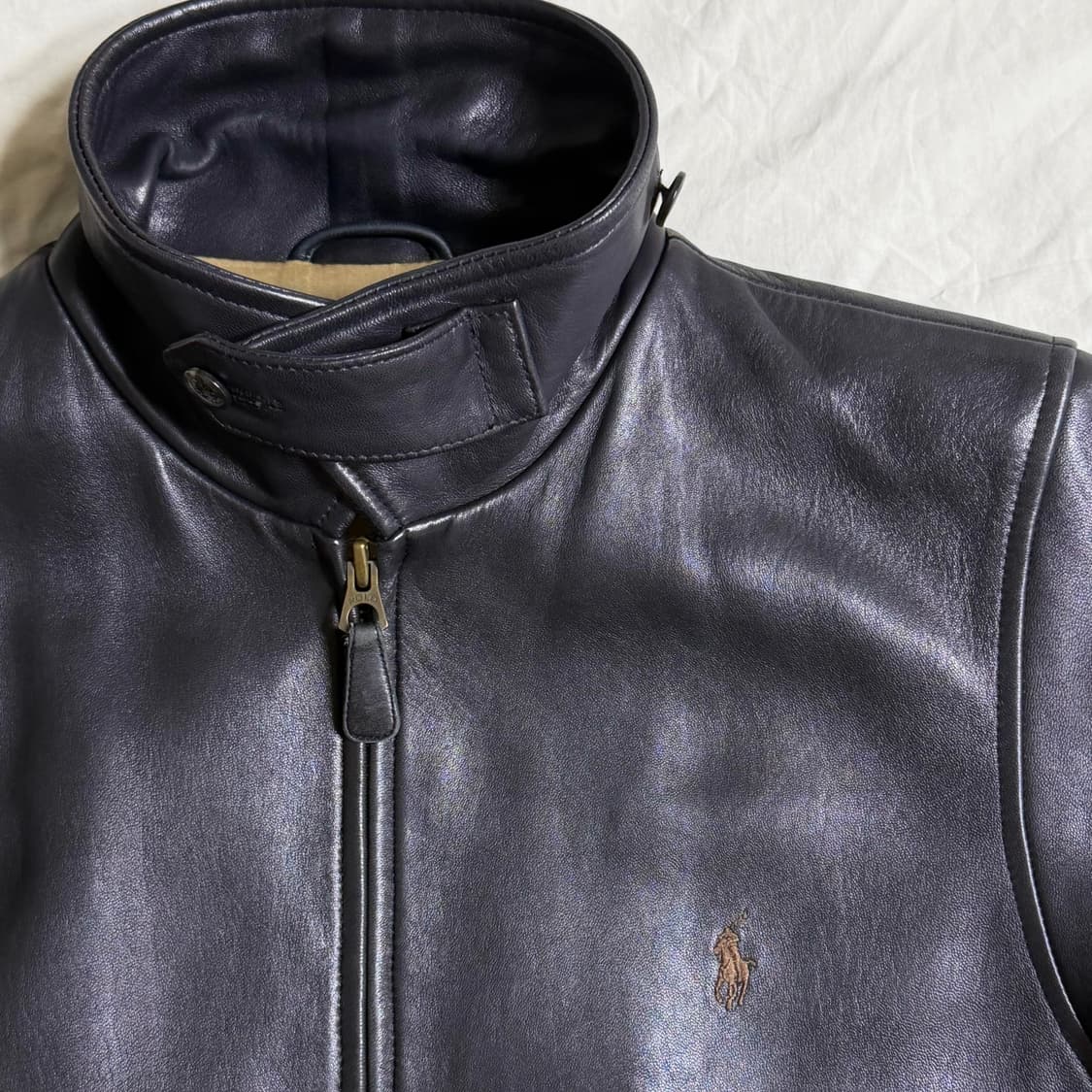 폴로 랄프로렌 맥스웰 램스킨 레더 자켓 블랙 상품이미지5