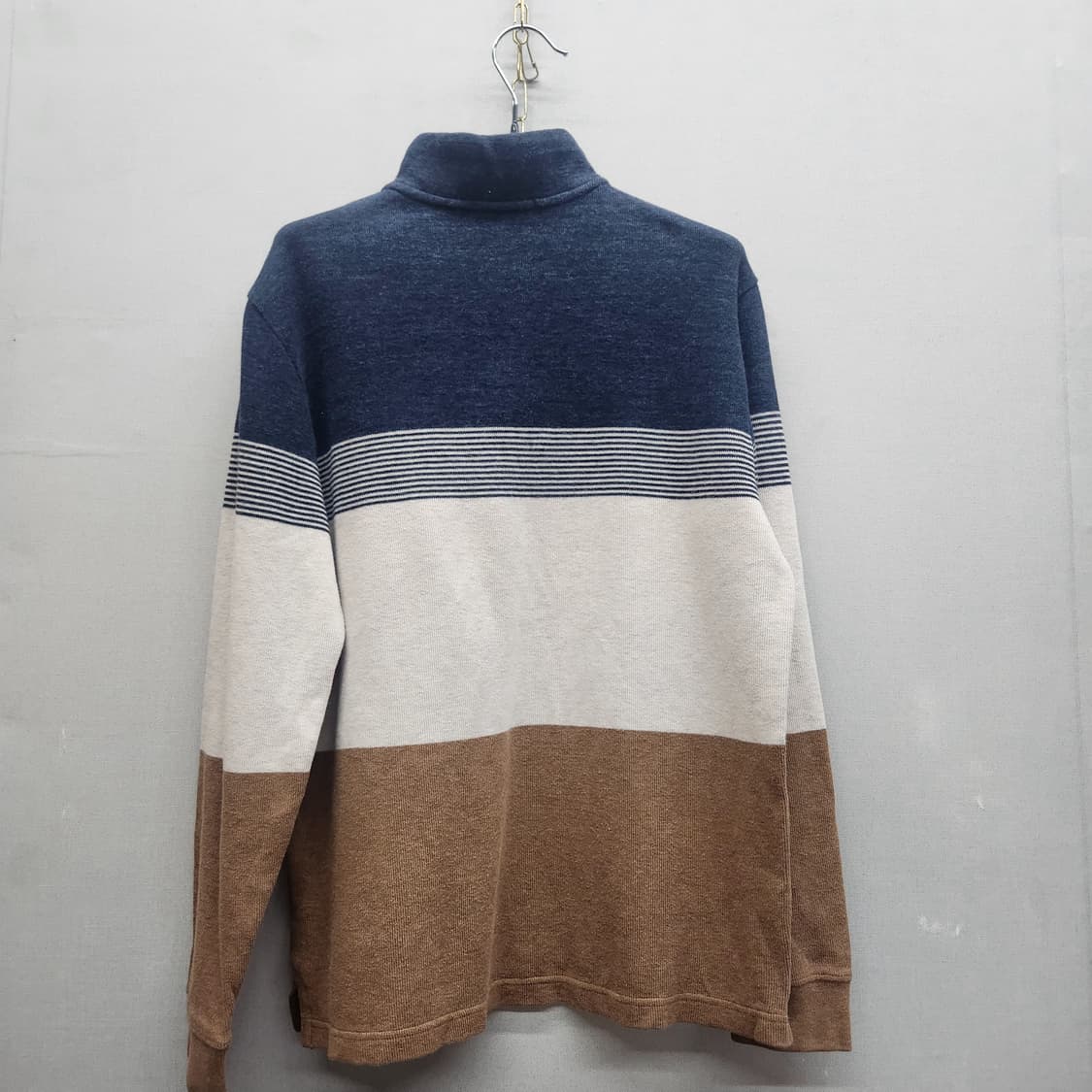 헤지스 로고 컬러블록 반집업 코튼 니트 100(L) 남여공용 상품이미지4