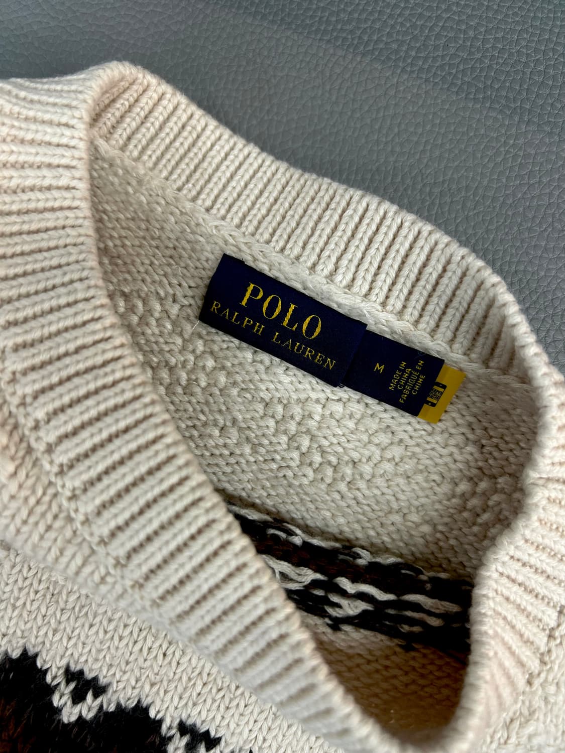 폴로랄프로렌 여성 신형 지오메트릭 크롭 니트(M) 상품이미지6