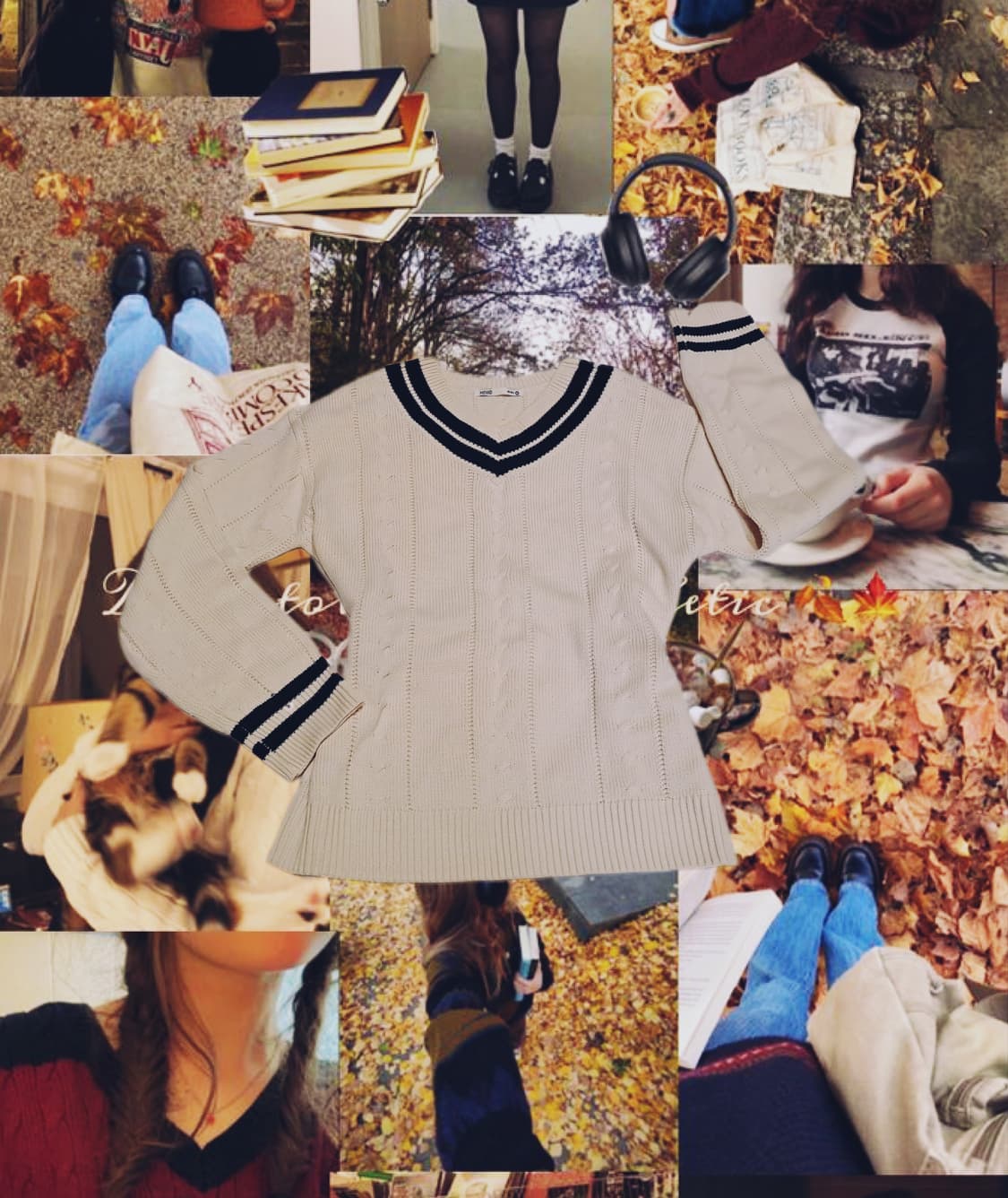 미쏘 다운타운걸 브이넥 니트 M 상품이미지1