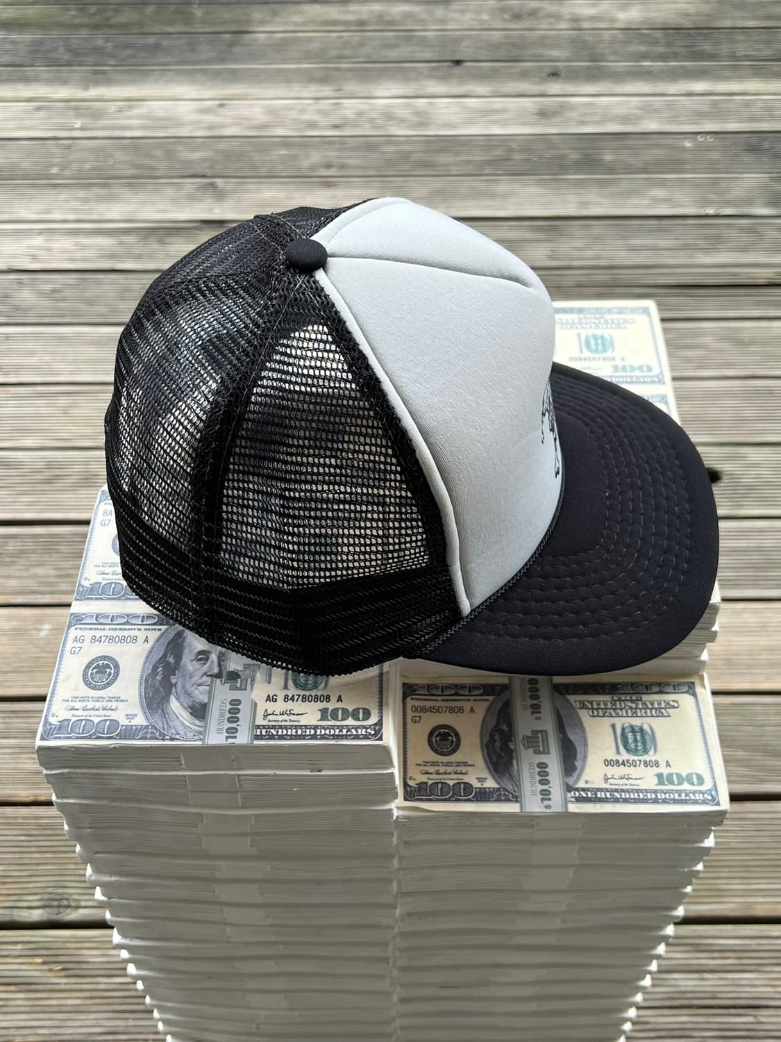 90's 빈티지 스컬 트러커캡 바이커 메쉬 스냅백 상품이미지3