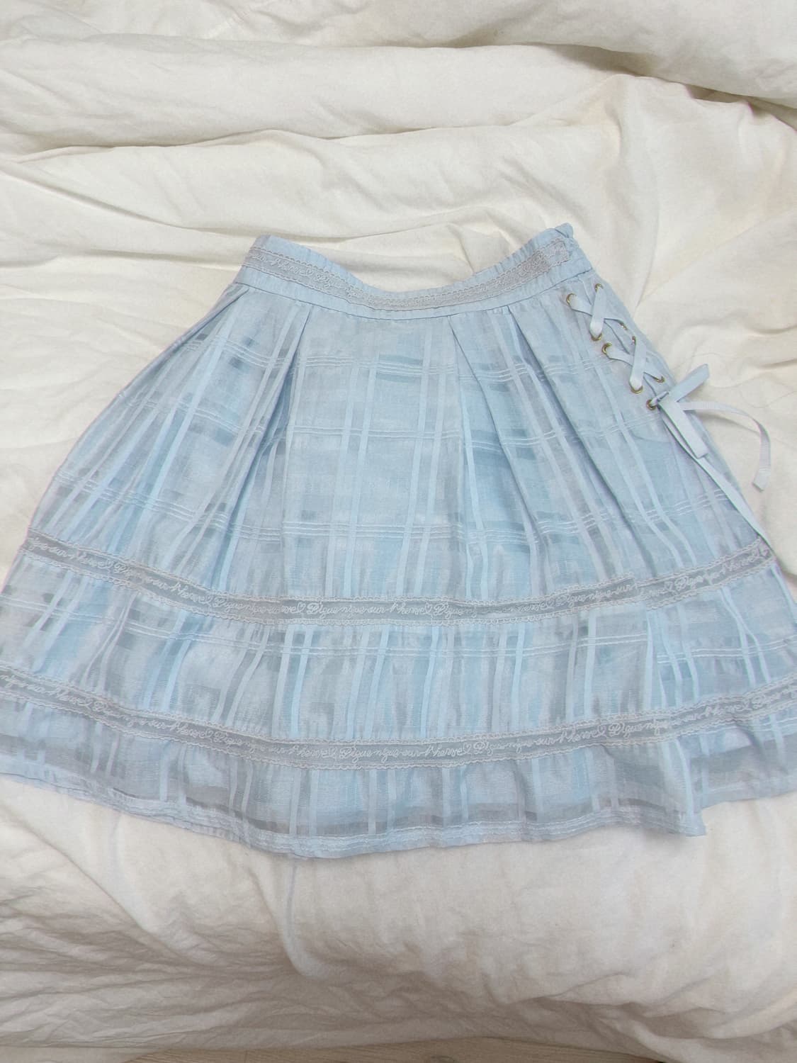 리즈리사 하늘색스커트 상품이미지1