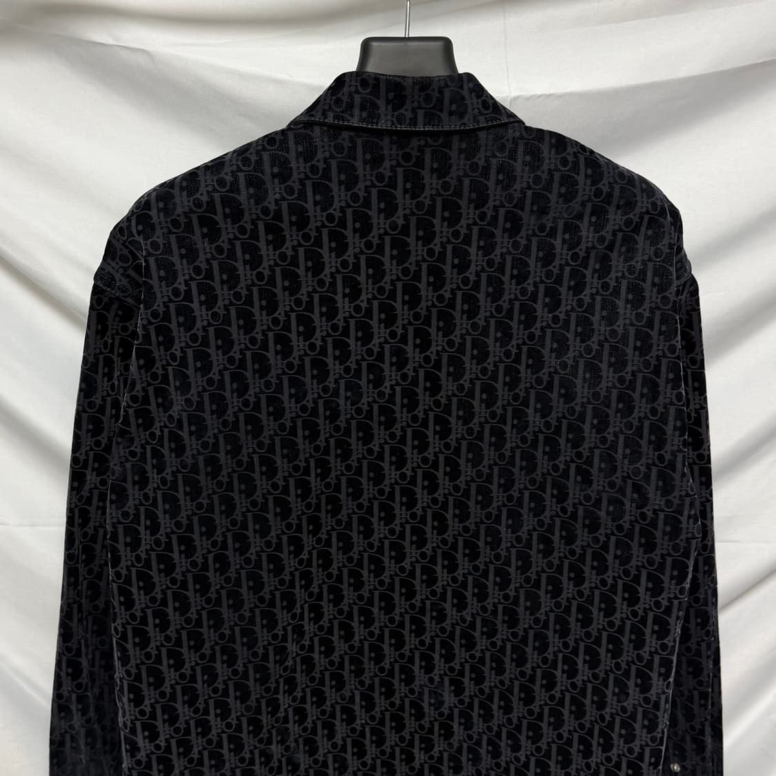 [S+급/50] 디올 오블리크 데님 셔츠 자켓 블랙 상품이미지5