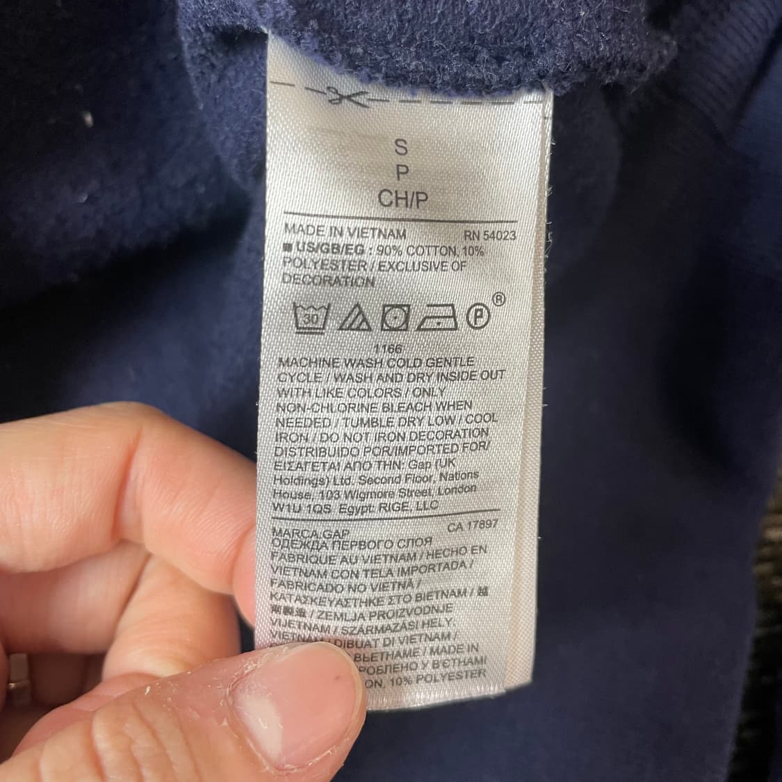 GAP 네이비 로마 빅로고 후드티 S 상품이미지5