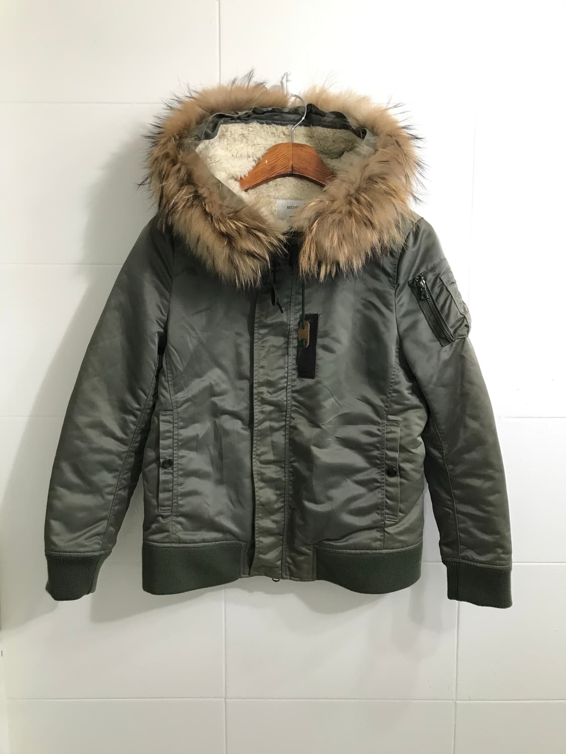 STUDIOUS 재팬 크롭 하이넥 퍼 MA-1 자켓 상품이미지3