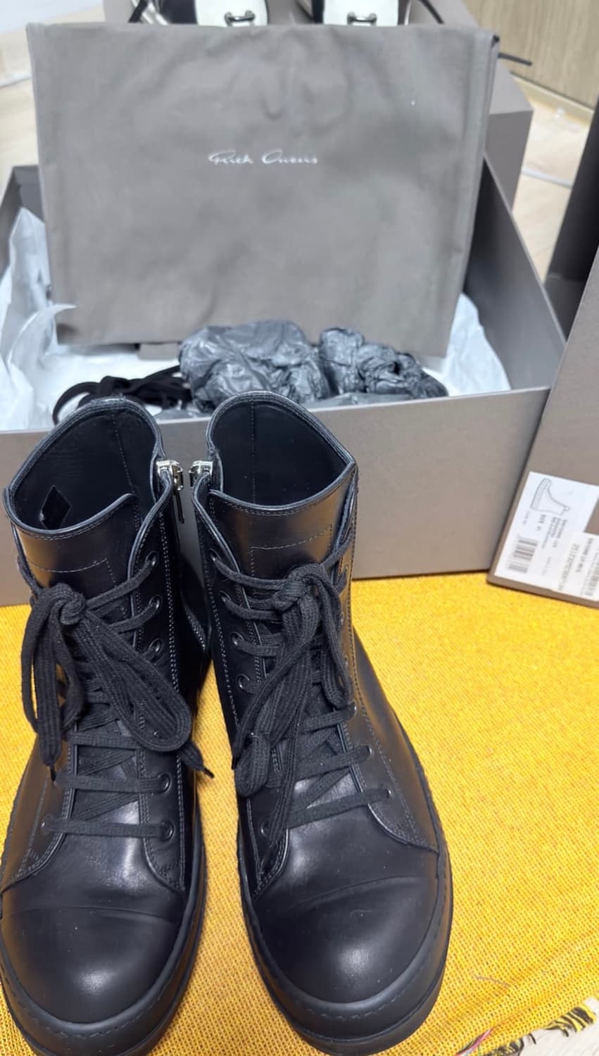 릭오웬스 할리우드 레더 라몬즈 올블랙 41 상품이미지1