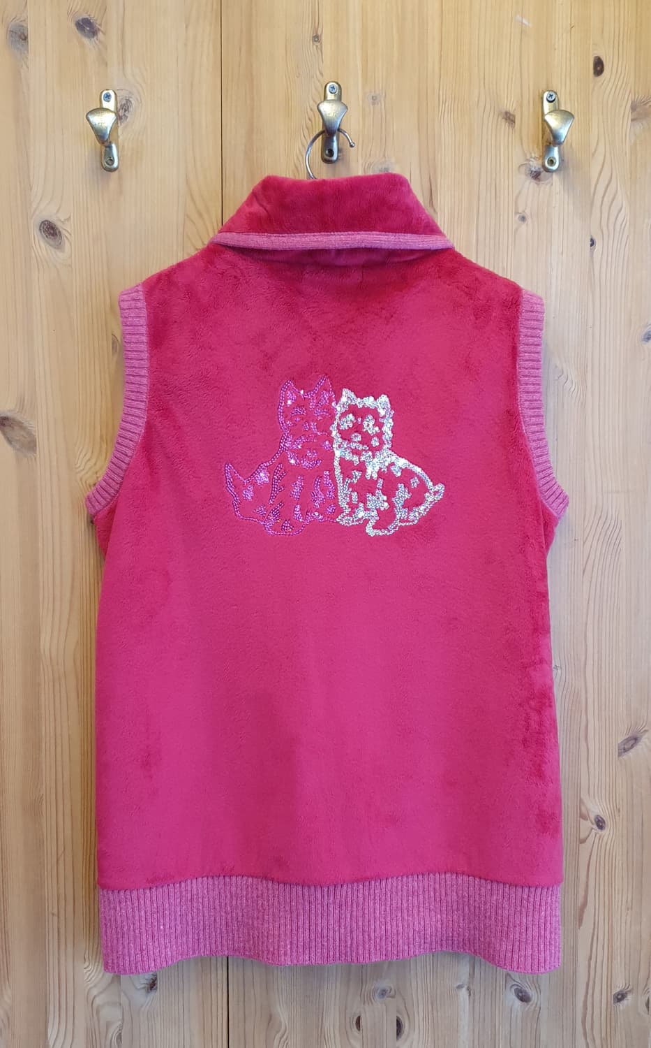 66.블랙&화이트 방풍 니트조끼 상품이미지3