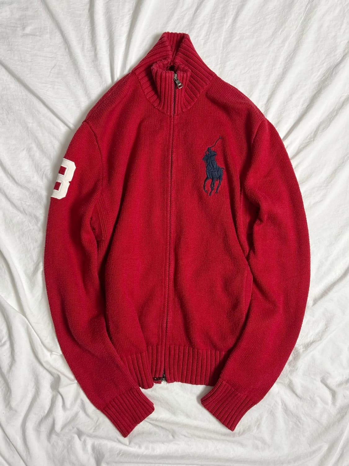 폴로 빅포니 레드 니트집업 상품이미지2