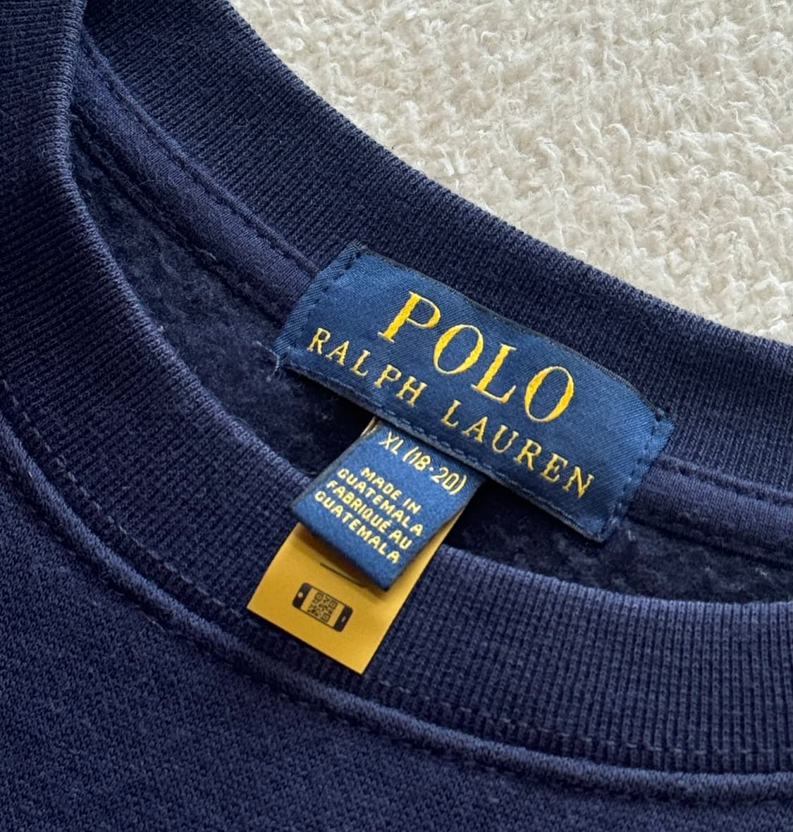 폴로 랄프로렌 네이비 빅 테디베어 맨투맨 (QR) 상품이미지4