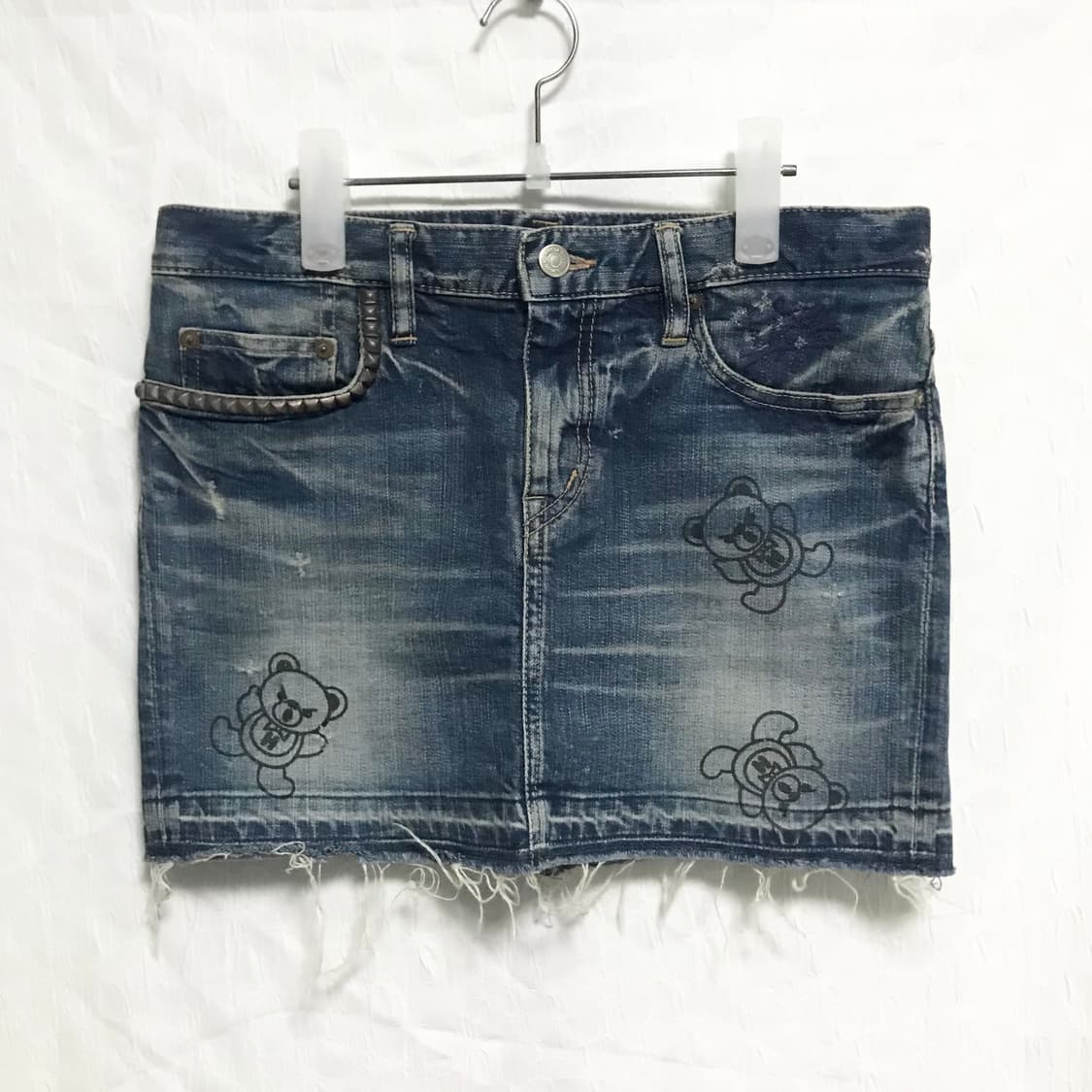 택포•hysteric glamour 히스테릭글래머 퍽 베어 데님 스커트 상품이미지1