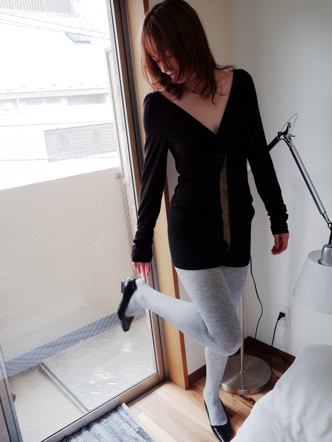 막스마라 딥 브이넥 리본 타이 탑 상품이미지2