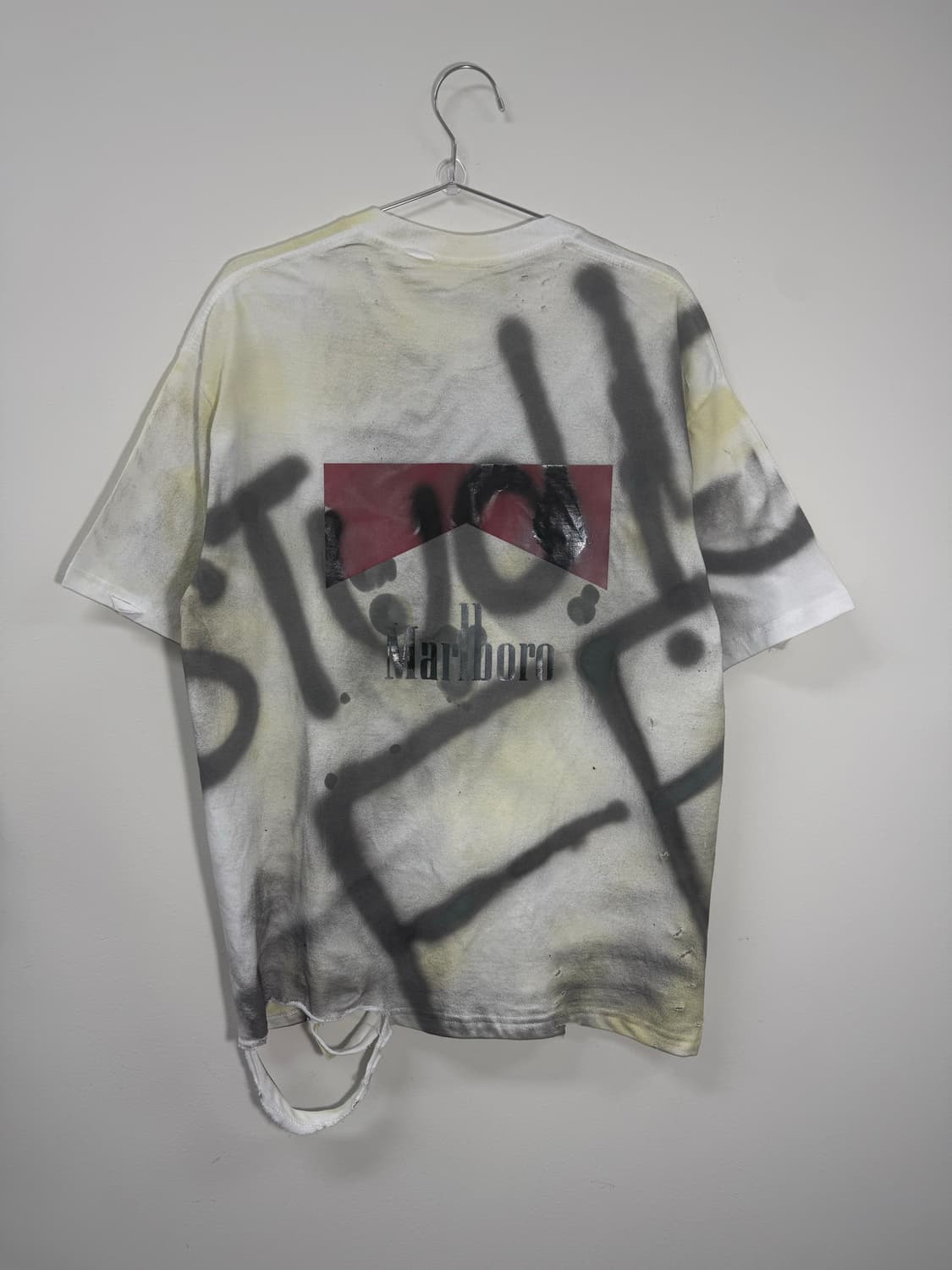 치토 그래피티 프린팅 커스텀 다스트레스드 데미지 반팔  상품이미지7