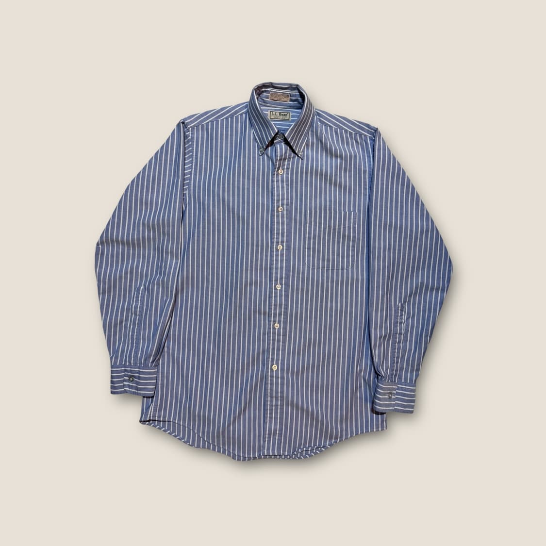 90s USA L.L.Bean 옥스포드 스트라이프 셔츠 M 상품이미지1