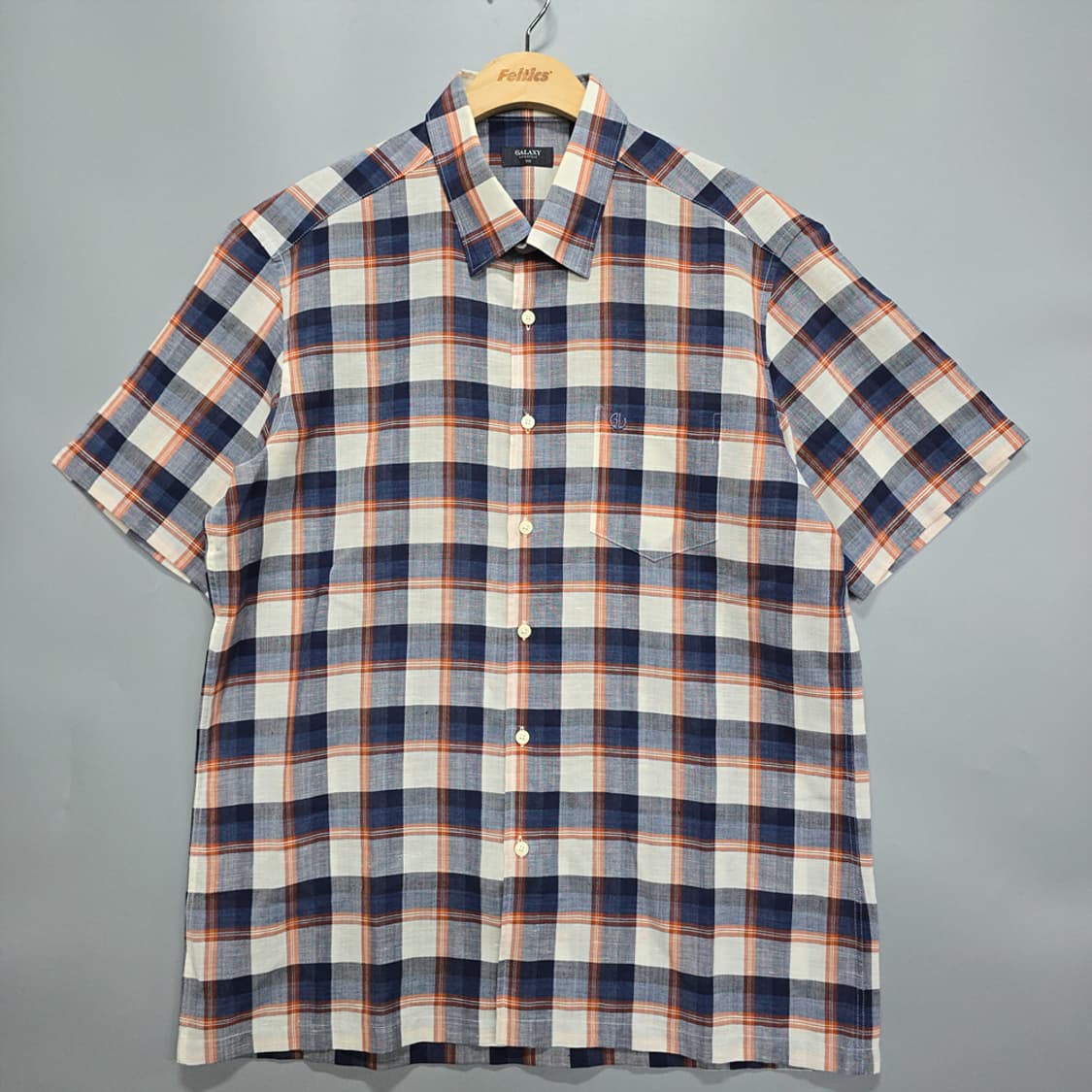 갤럭시(galaxy) 체크 반팔 셔츠 110 상품이미지1