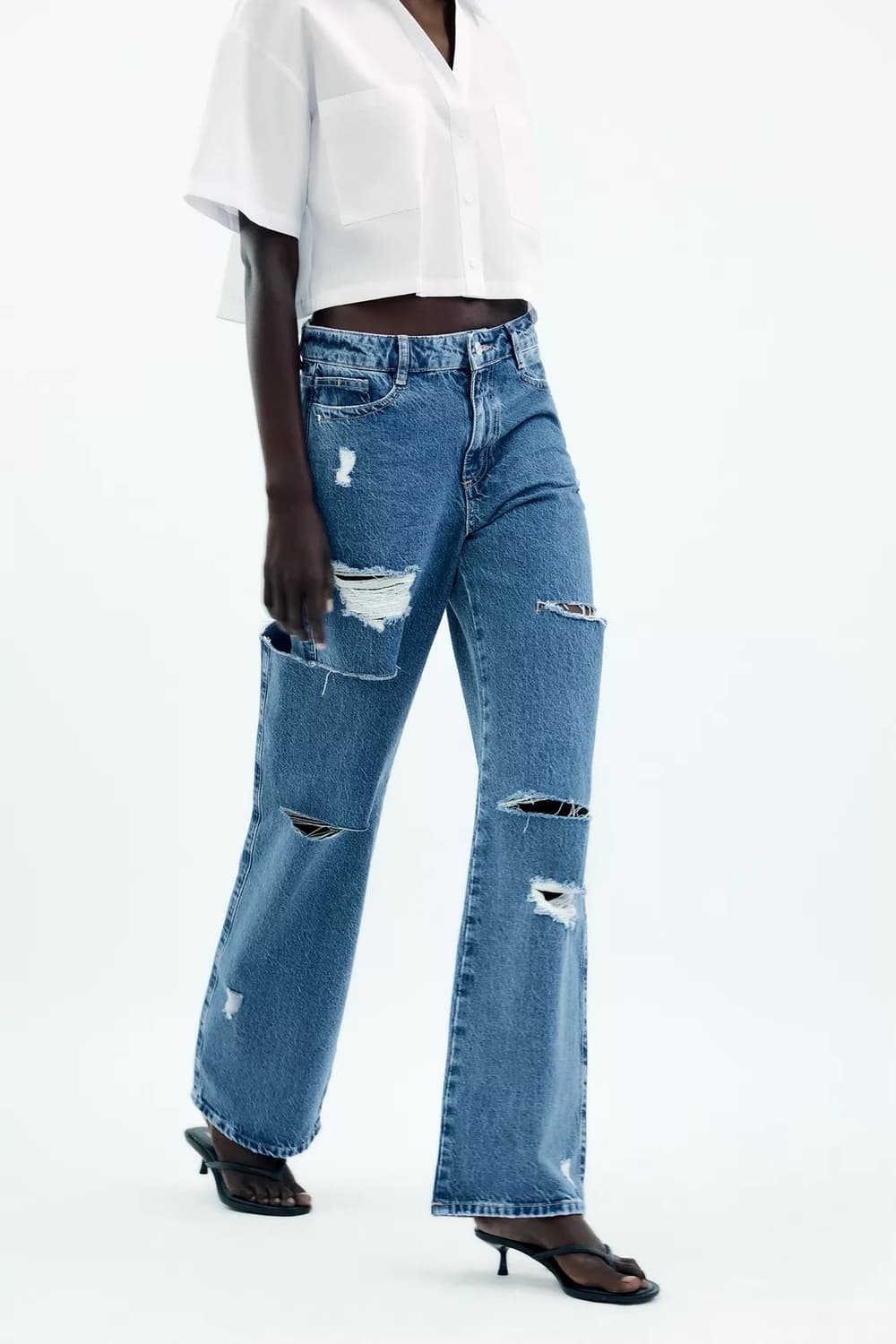 zara 자라 컷아웃 스트레이트 데님진 상품이미지2
