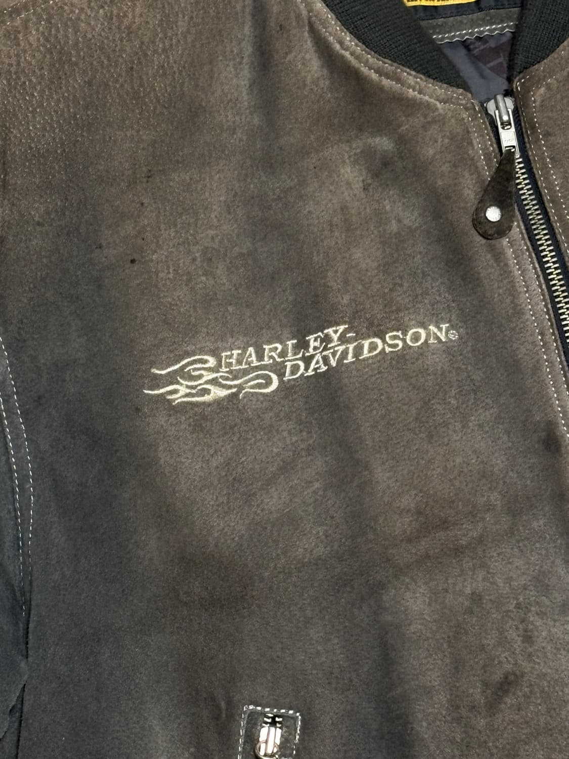 90s 할리데이비슨 스웨이드 레더 봄버 자켓 상품이미지3