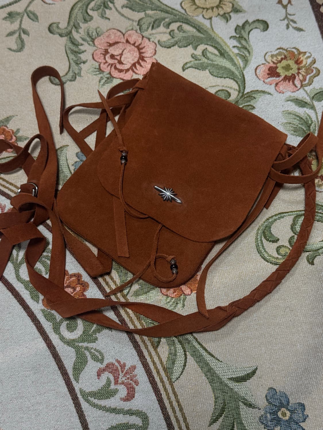 Rendo 렌도 스웨이드백 브라운 착샷o 상품이미지1