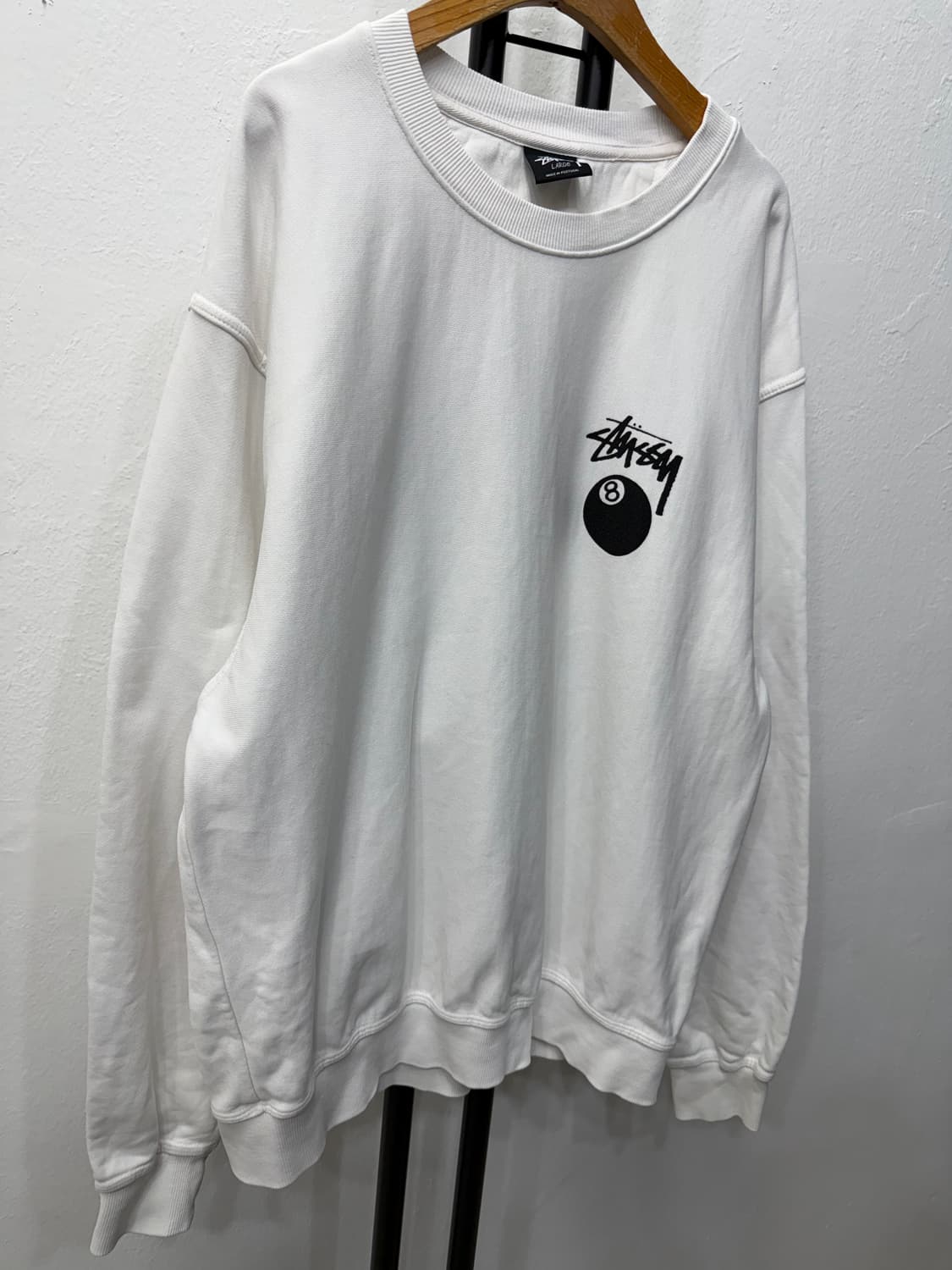 정품) 스투시 8볼 흰색 맨투맨 티셔츠 L 상품이미지2