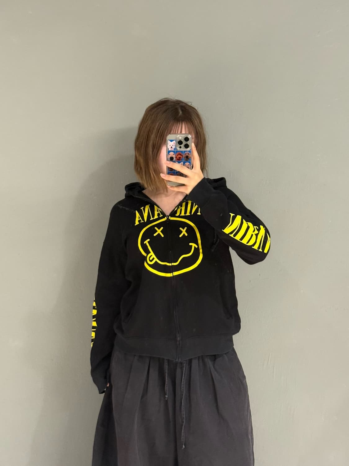 Nirvana printing hood zip-up 상품이미지2