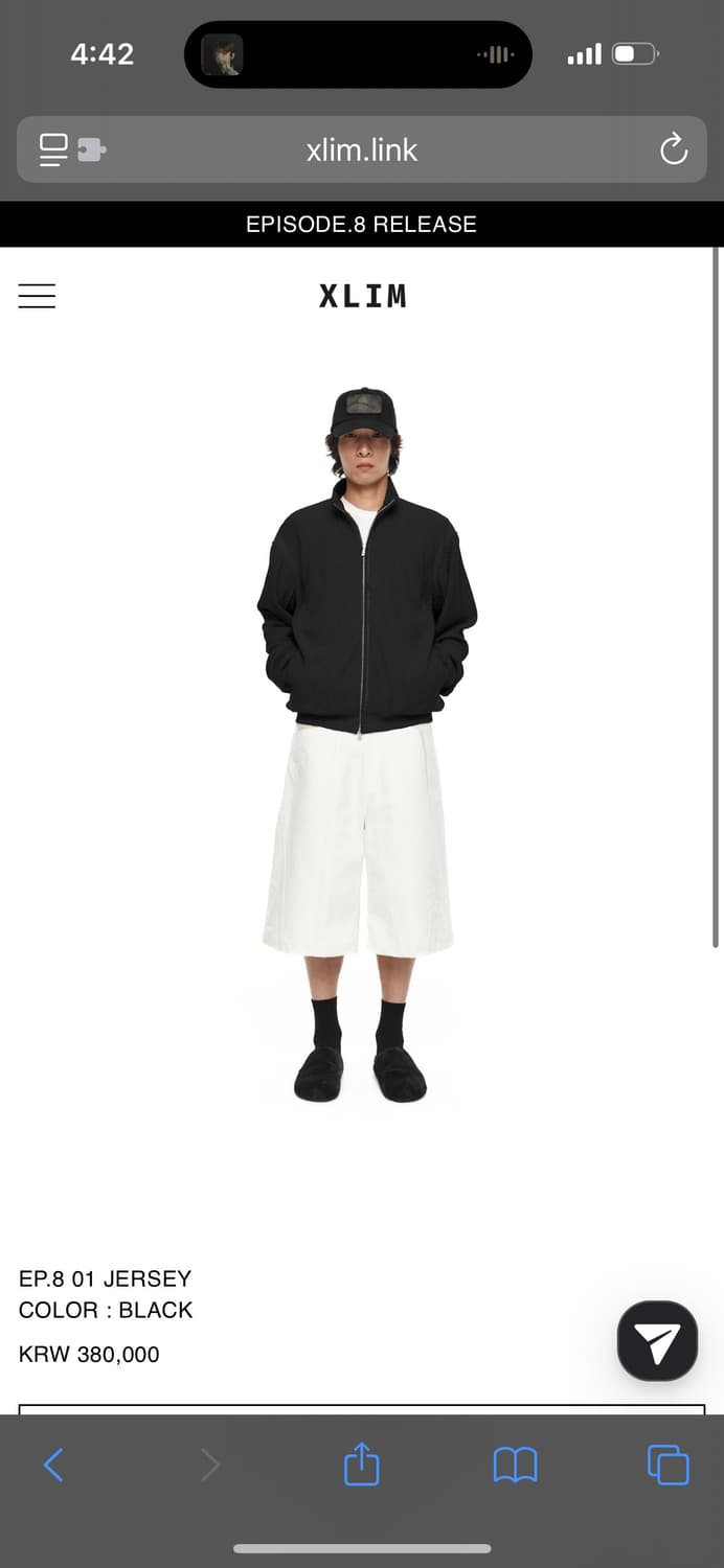 Xlim Ep.8 01 jersey M size, black 상품이미지1