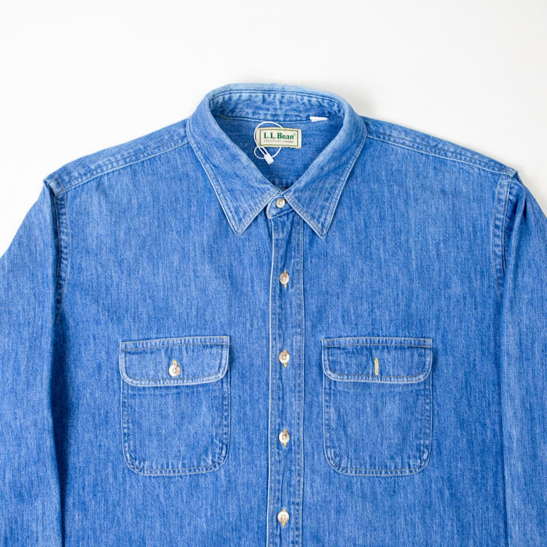90s 엘엘빈 투포켓 데님 워크 셔츠 상품이미지2