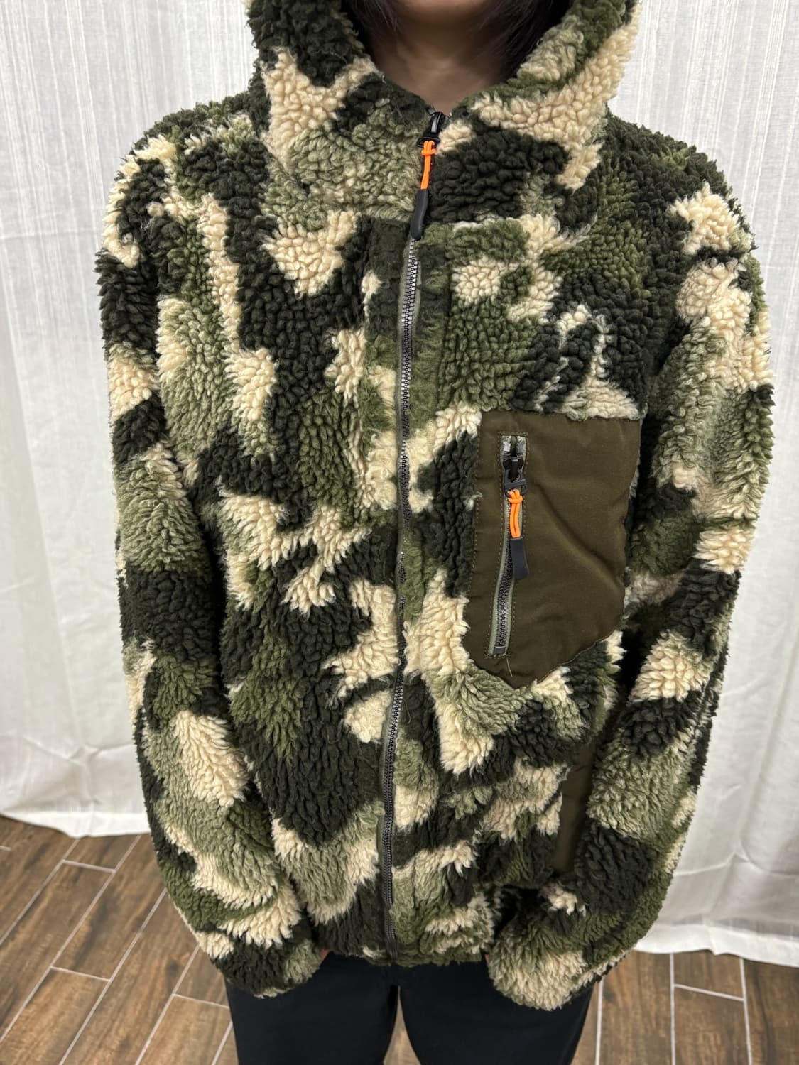 자라(Zara) 카모플라쥬 양털 셰르파 플리스 후리스 자켓 상품이미지1