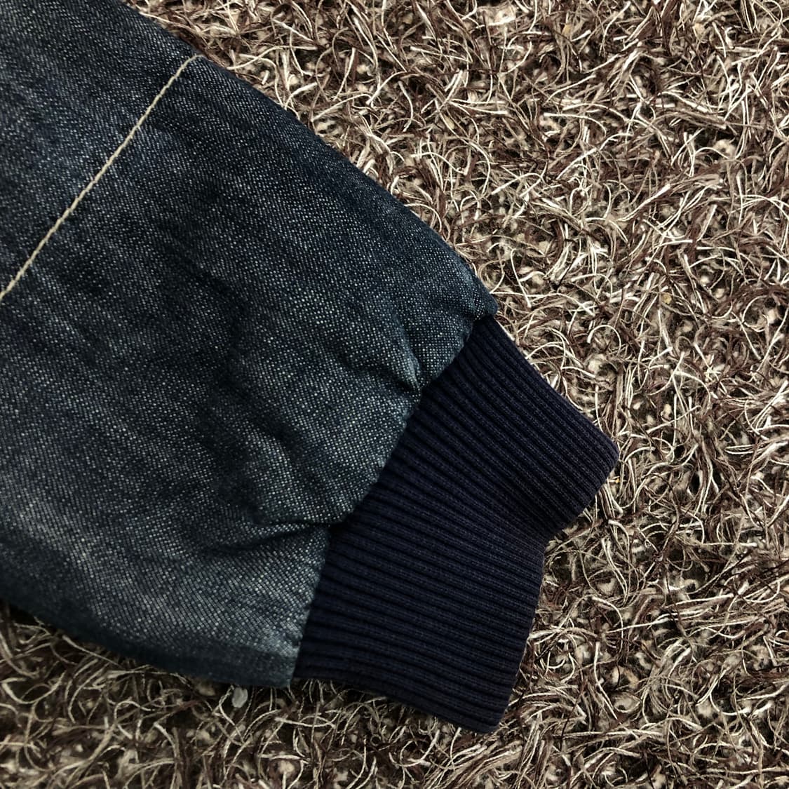 후부 덕다운 데님 숏 패딩 점퍼 상품이미지4