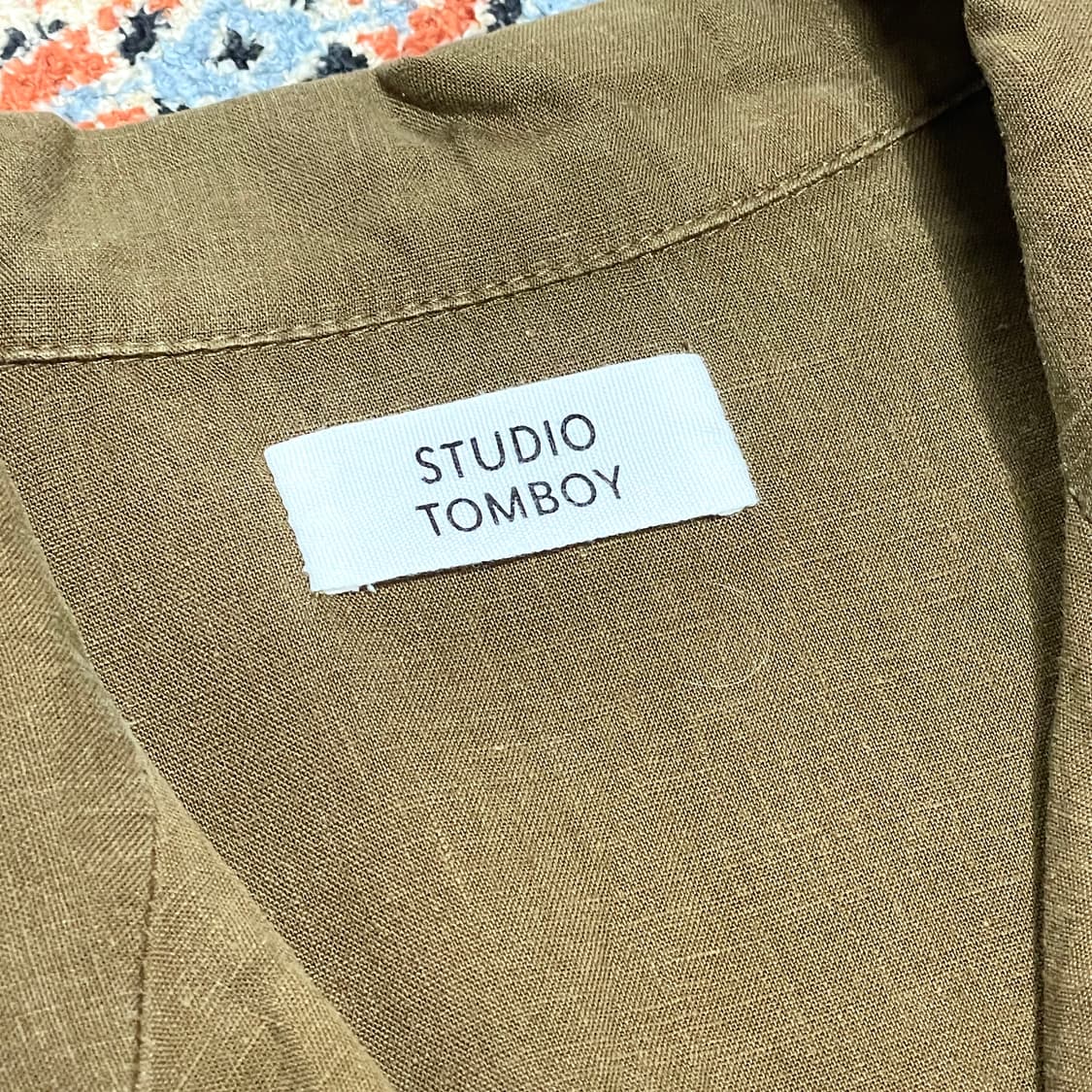 스튜디오톰보이 브라운 린넨 프릴원피스 FREE 상품이미지2