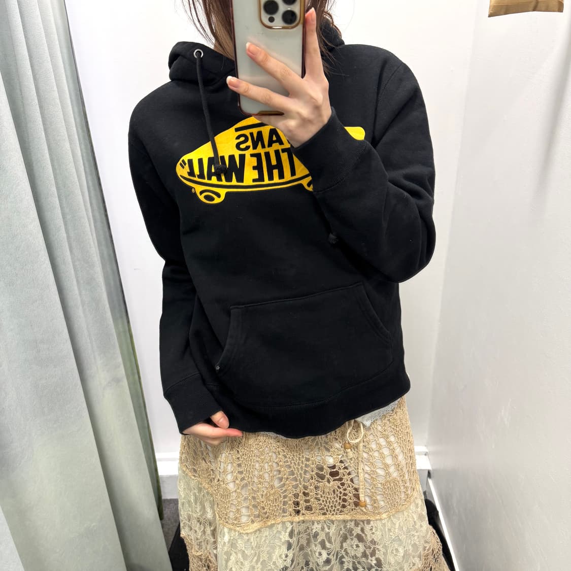 반스 블랙 후드티 상품이미지2