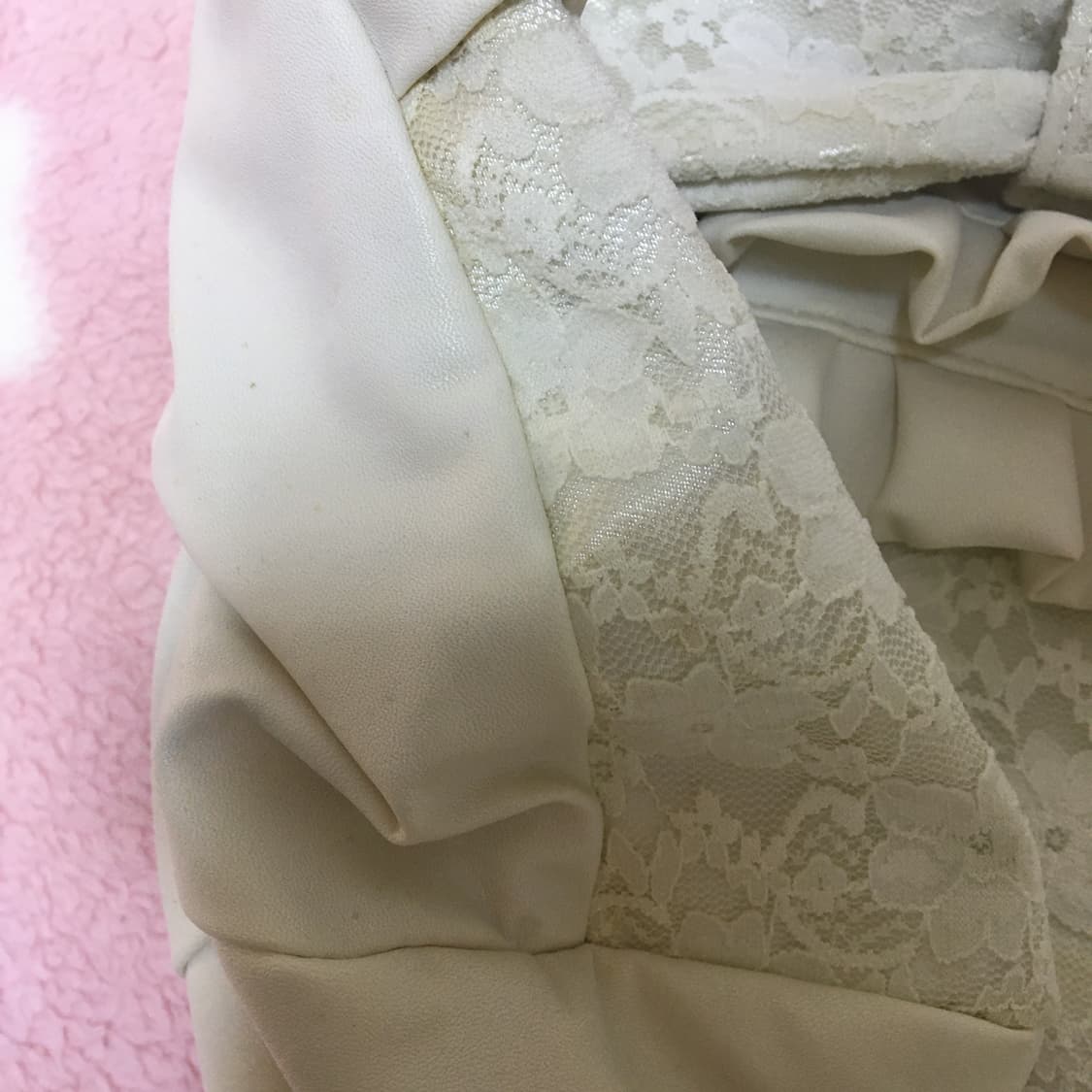 리즈리사 고전 히메가루 리본 레이스 가방 핸드백 라떼가루 히메카지 상품이미지3