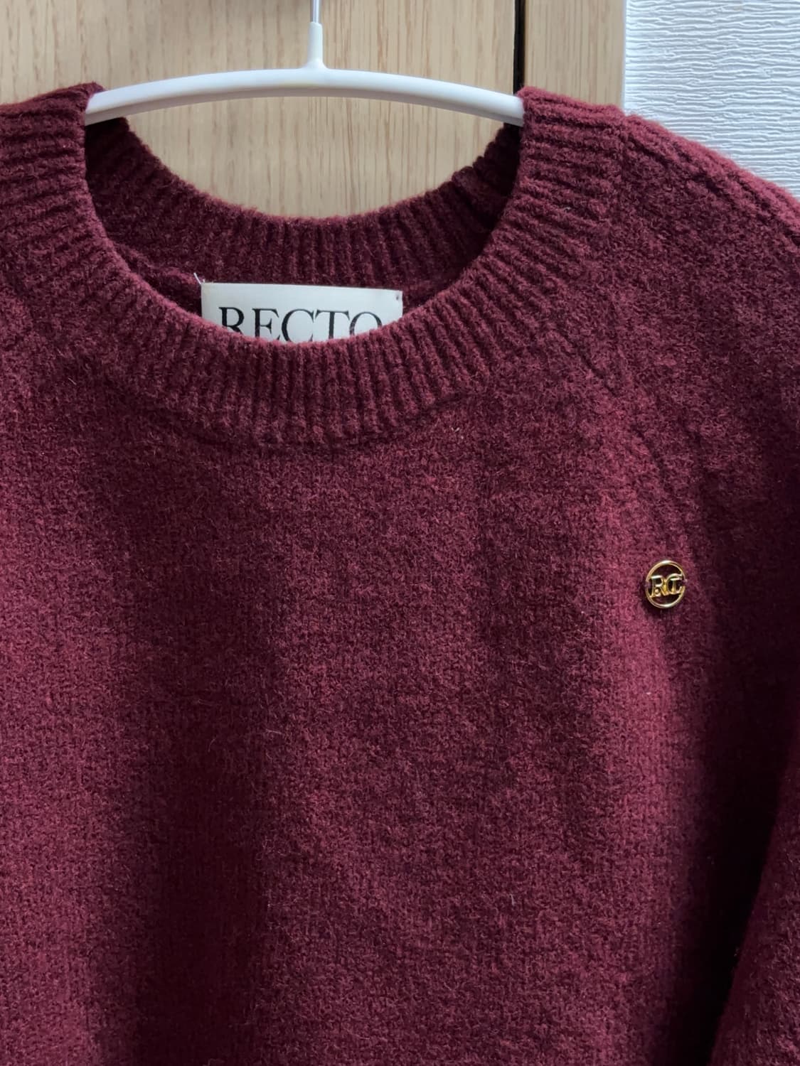 렉토 버건디 니트 s 상품이미지2