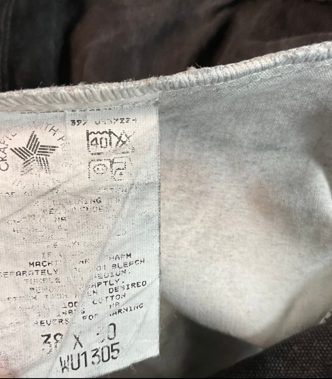 (38x30) 90s 칼하트 카펜터 싱글니 바람개비택 상품이미지4