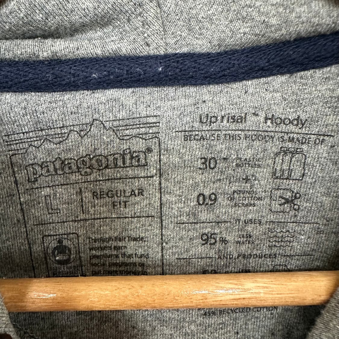 파타고니아 남자 기모 후드티 그레이 L   EOW 상품이미지9