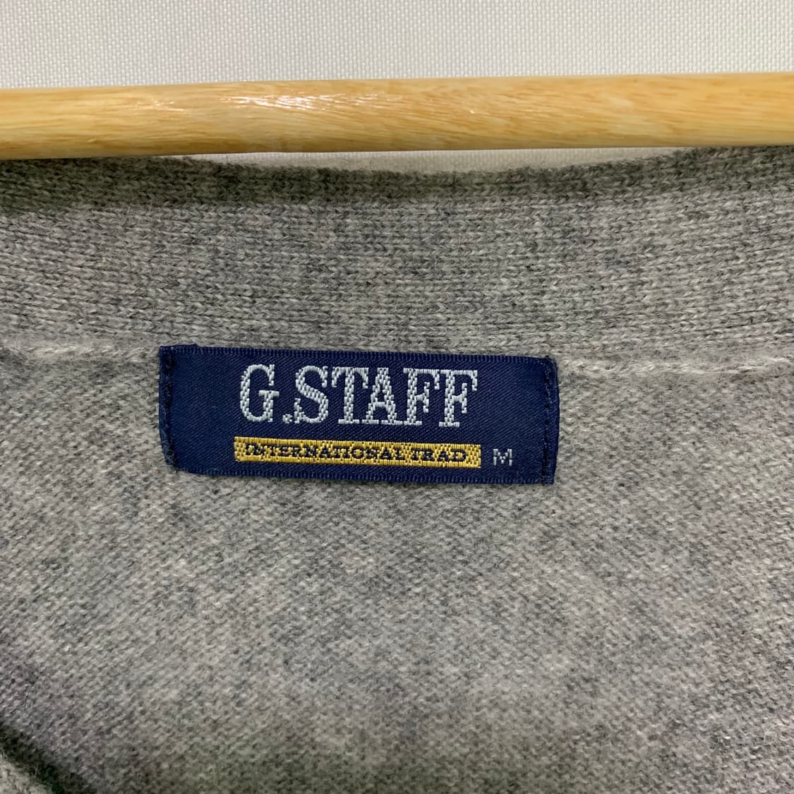 빈티지 캐시미어 100% 그레이 버튼 루즈핏 가디건 M 상품이미지3