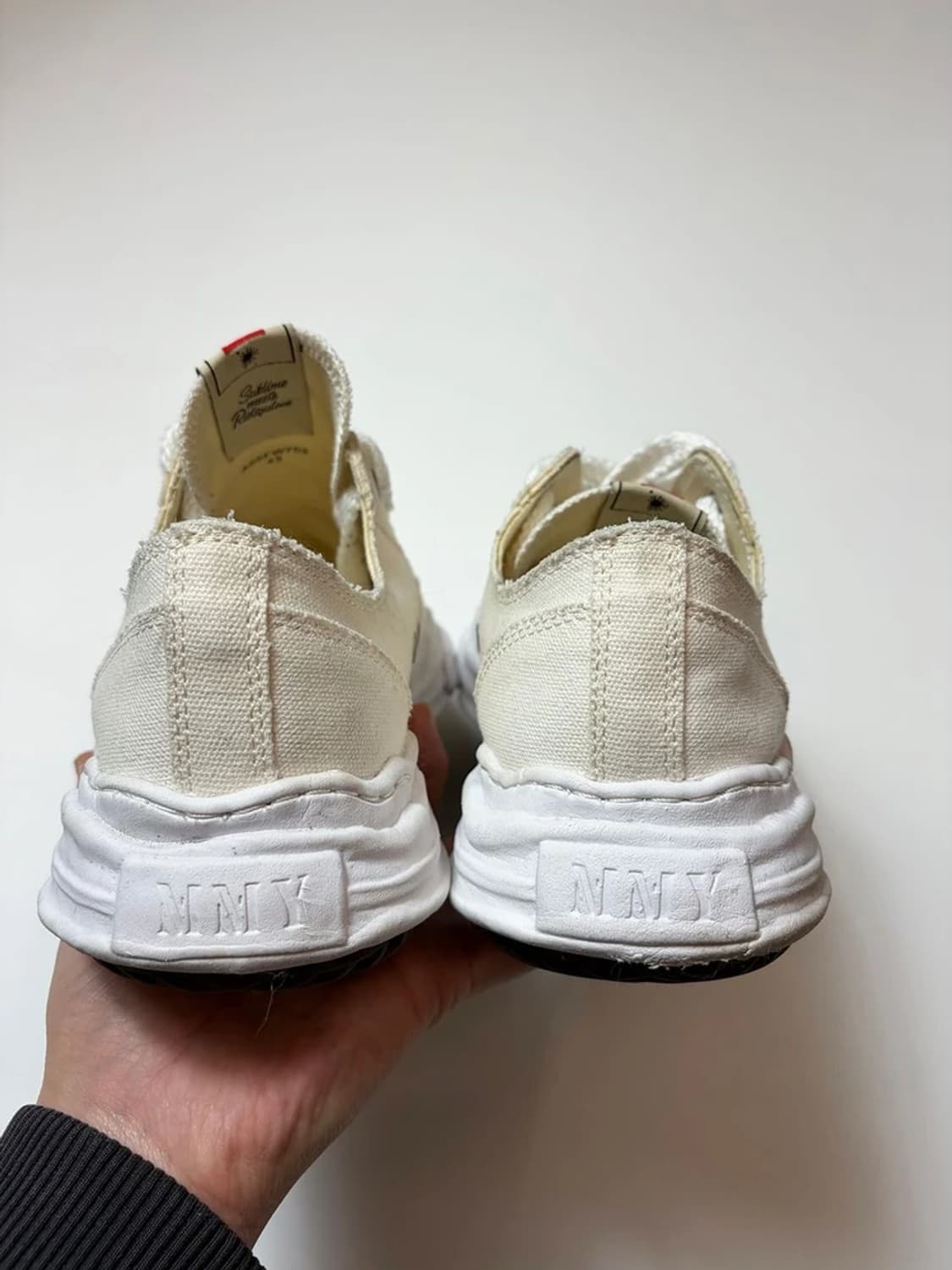 메종 미하라야스히로 행크 OG솔오버다이드 캔버스로우탑 스니커즈 Q1473 상품이미지6