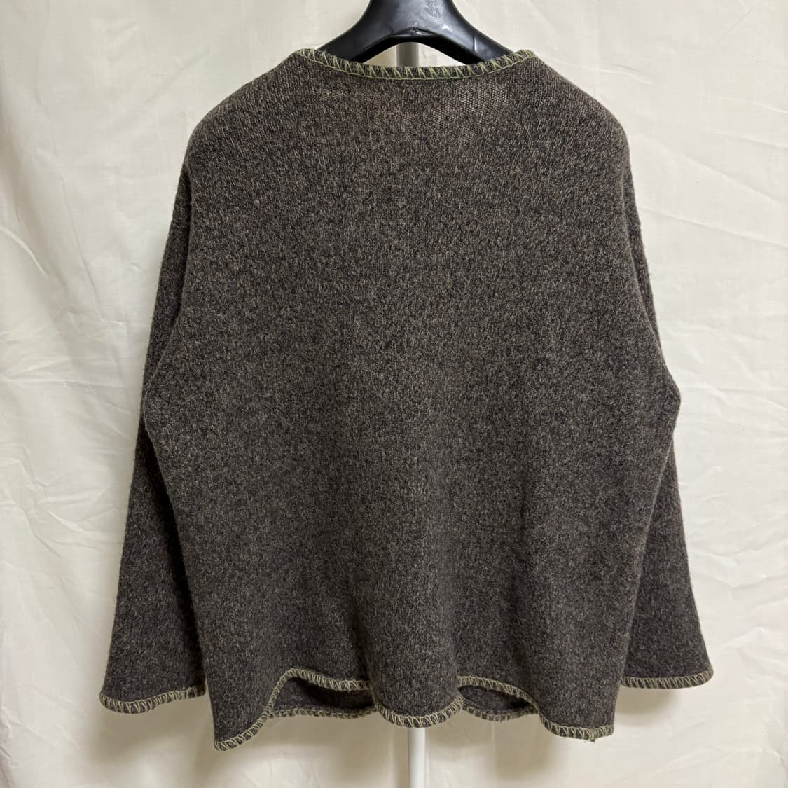 베네통 Made in Italy 버진울 핸드스티치 가디건 / 브라운, M 상품이미지7