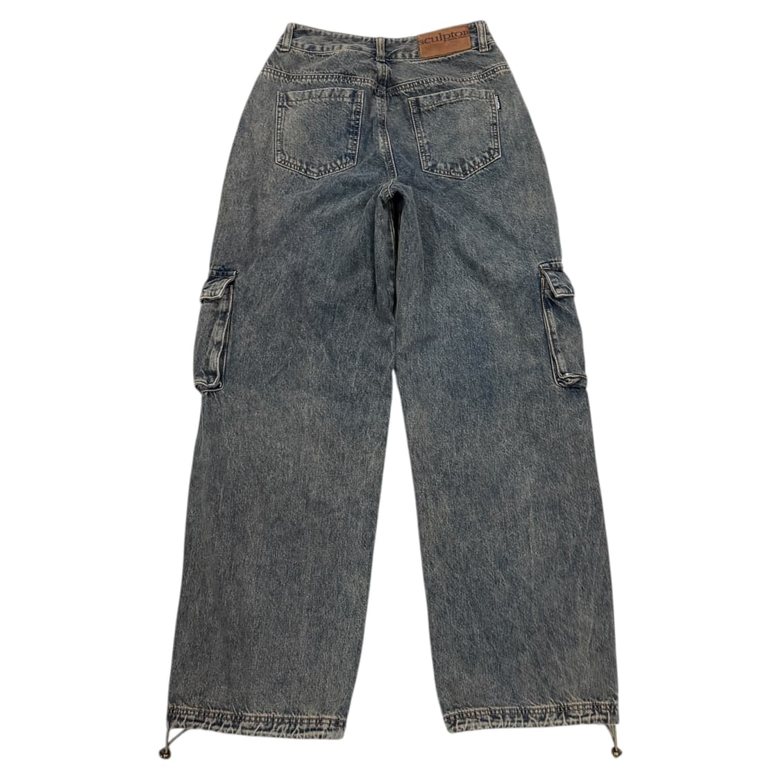 스컬프터 빈티지 데님 카고 스트링 팬츠 XS 상품이미지3