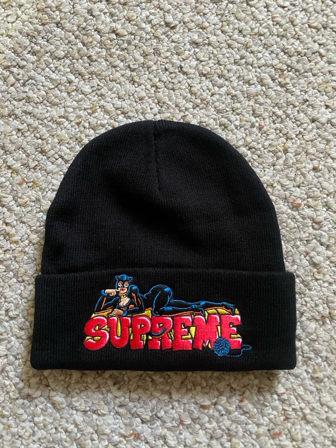 22FW 슈프림 캣우먼 비니 블랙 상품이미지1