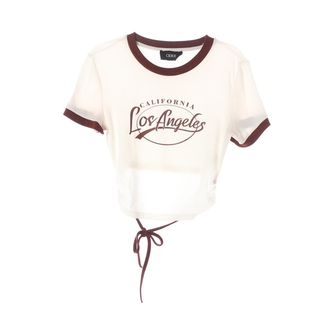 CIDER 캘리포니아 LA 링거 크롭 티셔츠 S 상품이미지1