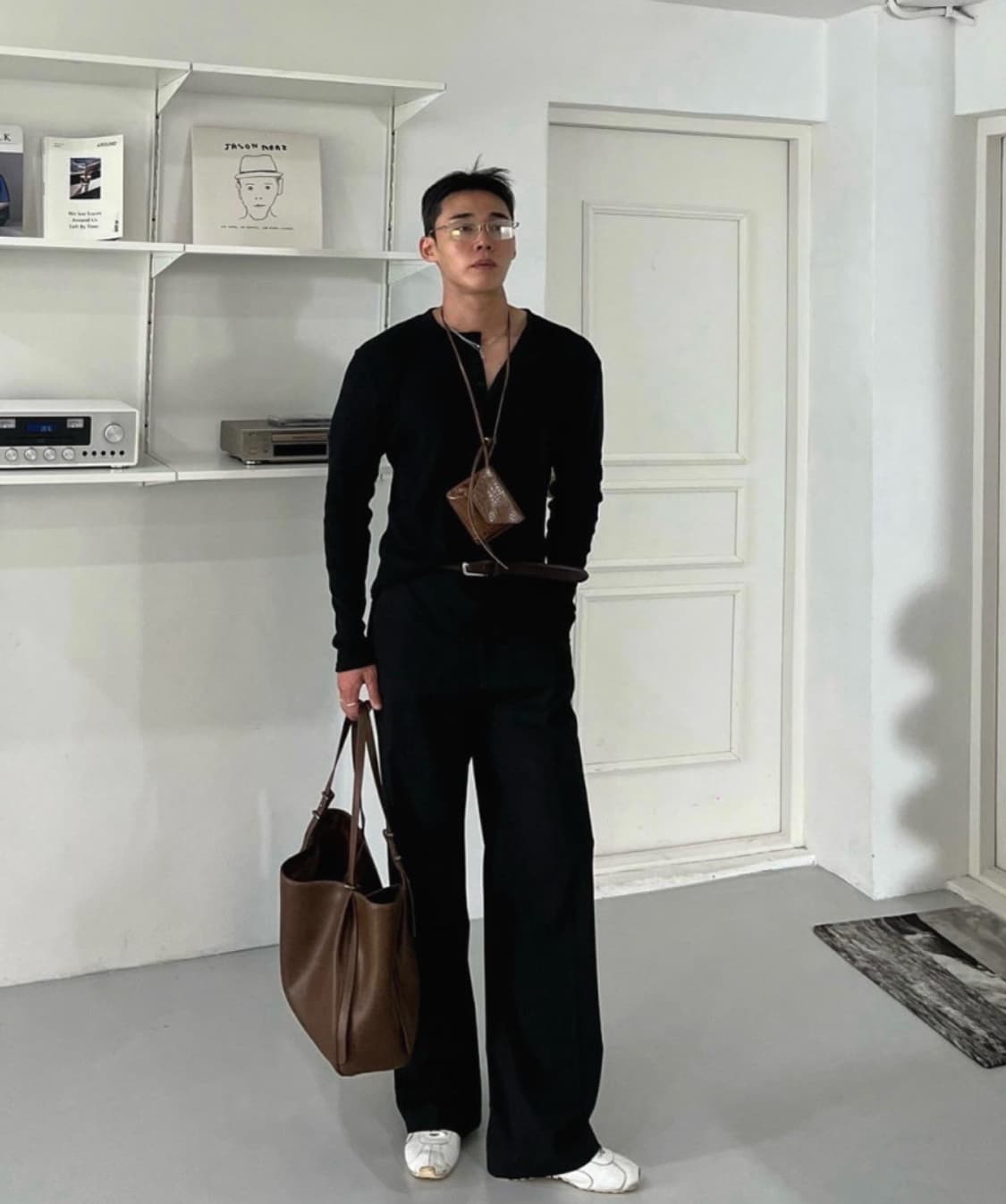 렉토 맛 지트 크롭 헨리넥 6버튼 니트 상품이미지2