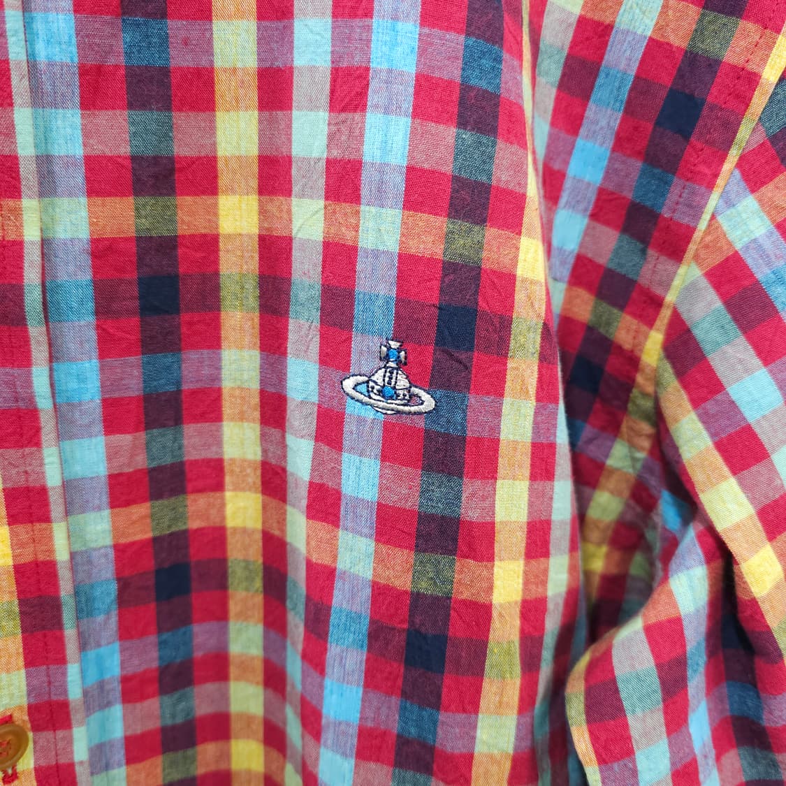 비비안웨스트우드 맨 린넨혼방 체크셔츠- 50 상품이미지3