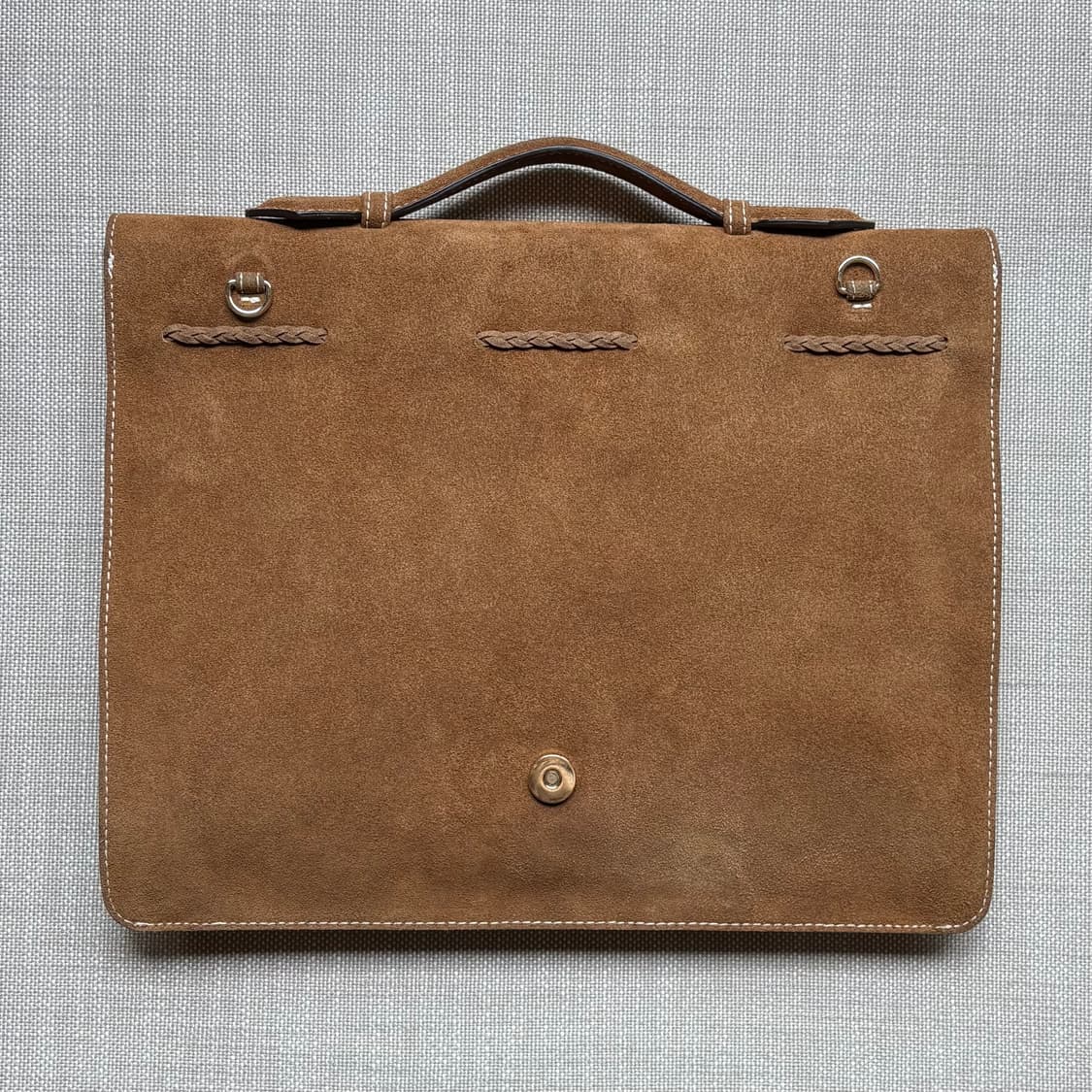 [28 x 35.5] 토마스 브라운 스웨이드 태슬 브리프케이스 상품이미지2