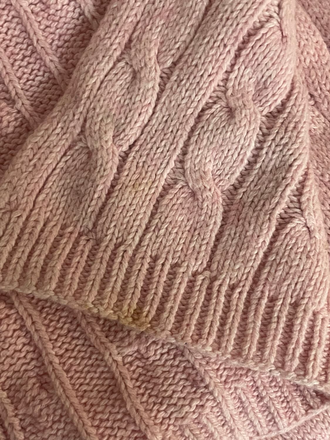 폴로 핑크 케이블 니트 목도리 상품이미지3